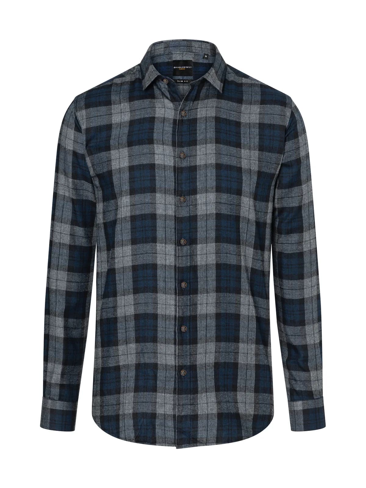 Men's Checked Shirt Urban-Style — NAVY