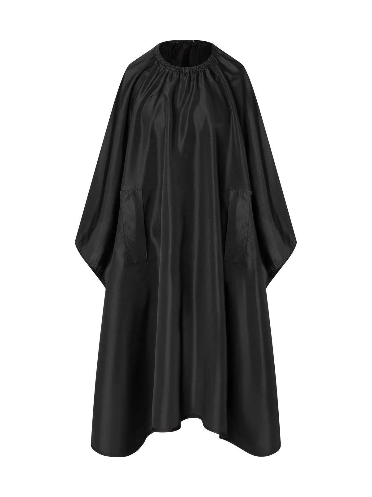 Water-Repellent Hairdresser's Cape With Hand Grips — BLACK