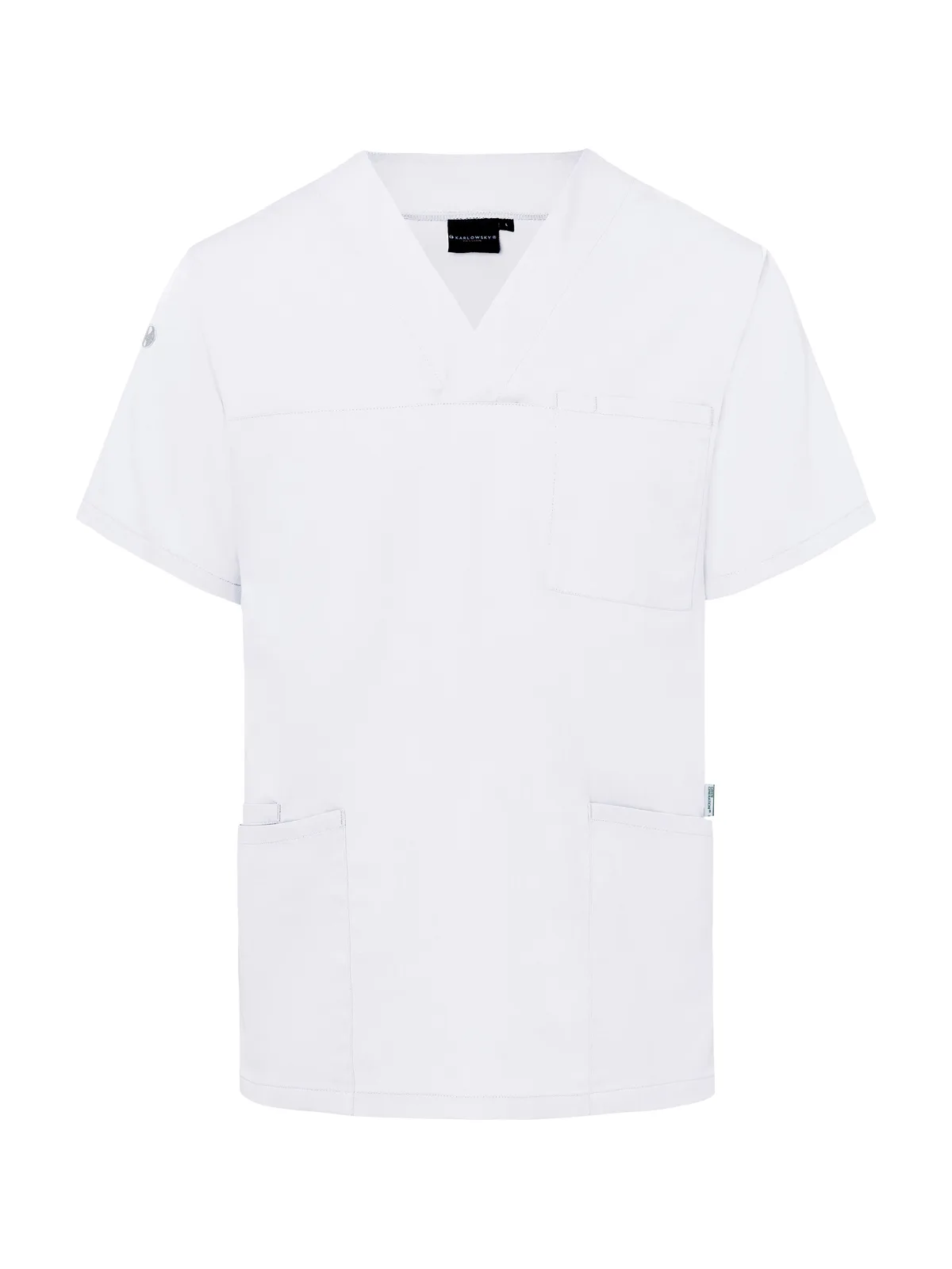 Short-Sleeve Men's Slip-On Tunic Essential — WHITE