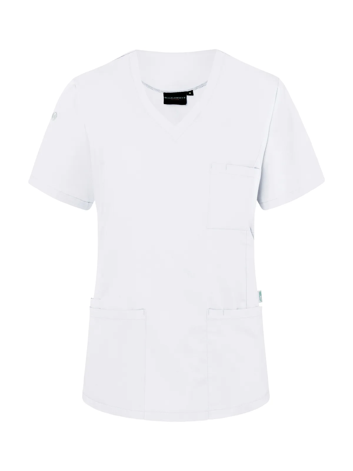Short-Sleeve Ladies' Slip-On Tunic Essential — WHITE