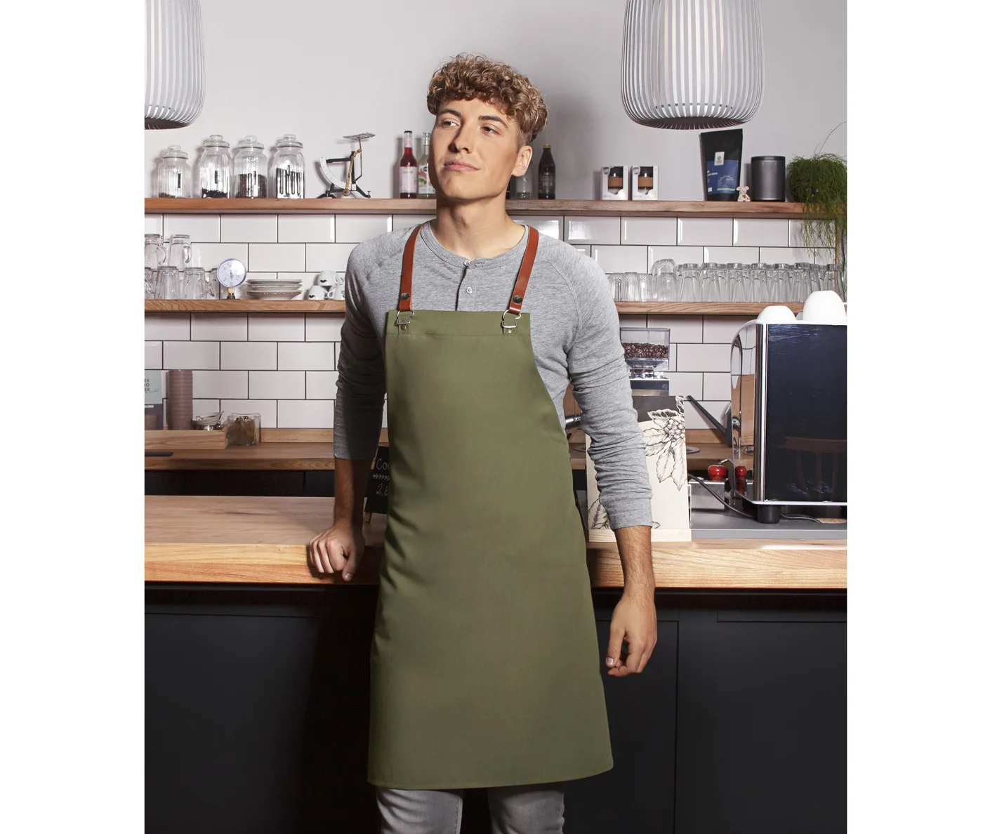 Bib Apron Green-Generation — Tabliers & tenues de service Karlowsky à personnaliser