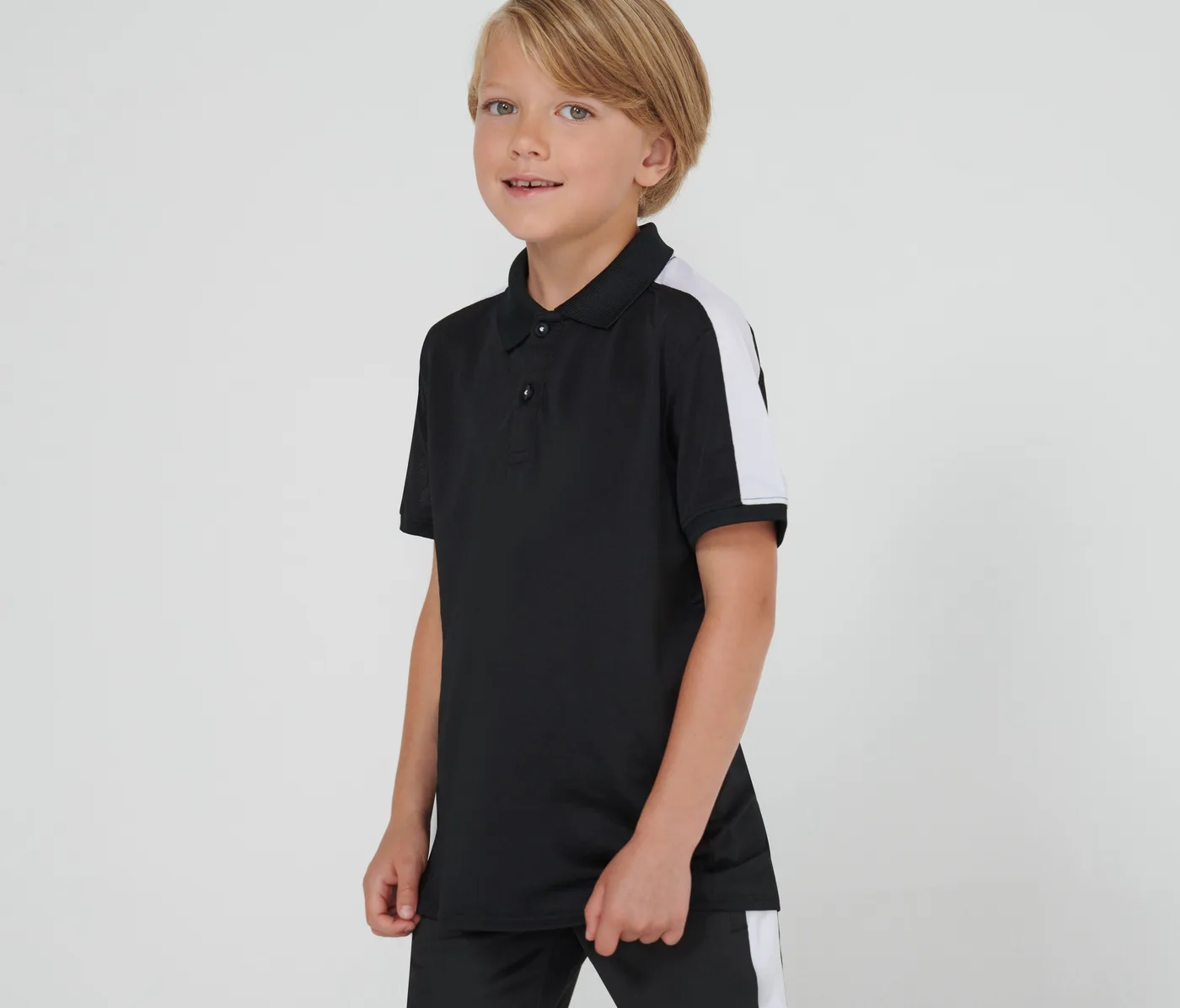 Kid's Contrast Panel Polo — Polos Finden & Hales à personnaliser
