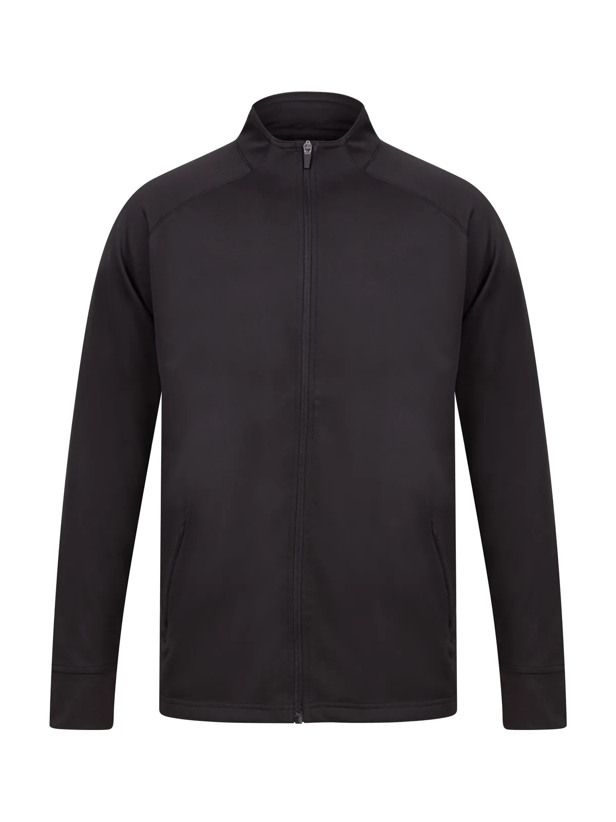 Adult's Knitted Tracksuit Top — BLACK