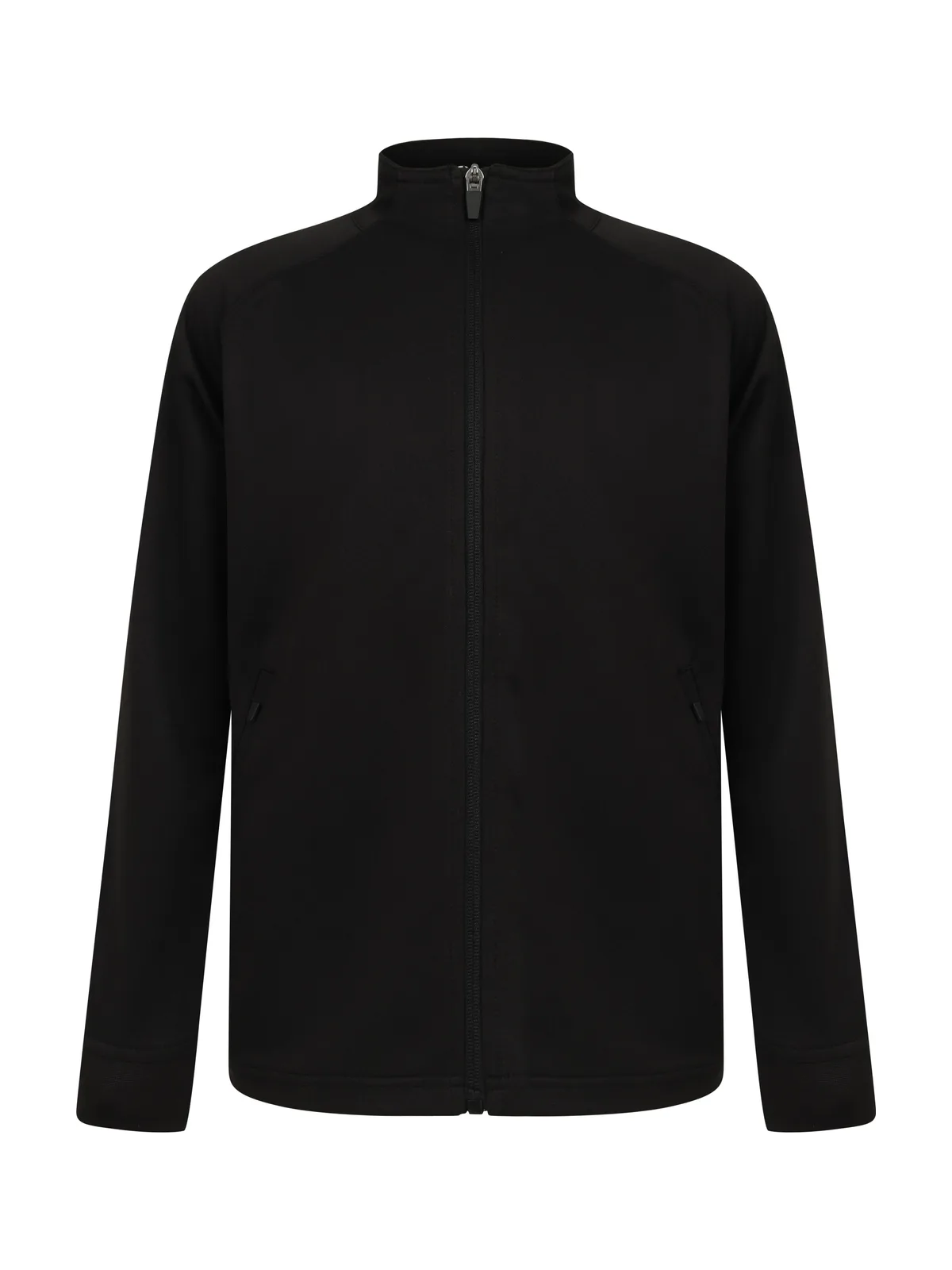Kid's Knitted Tracksuit Top — BLACK