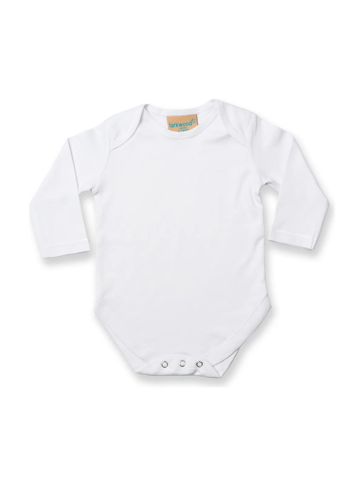 Long Sleeved Baby Bodysuit — WHITE