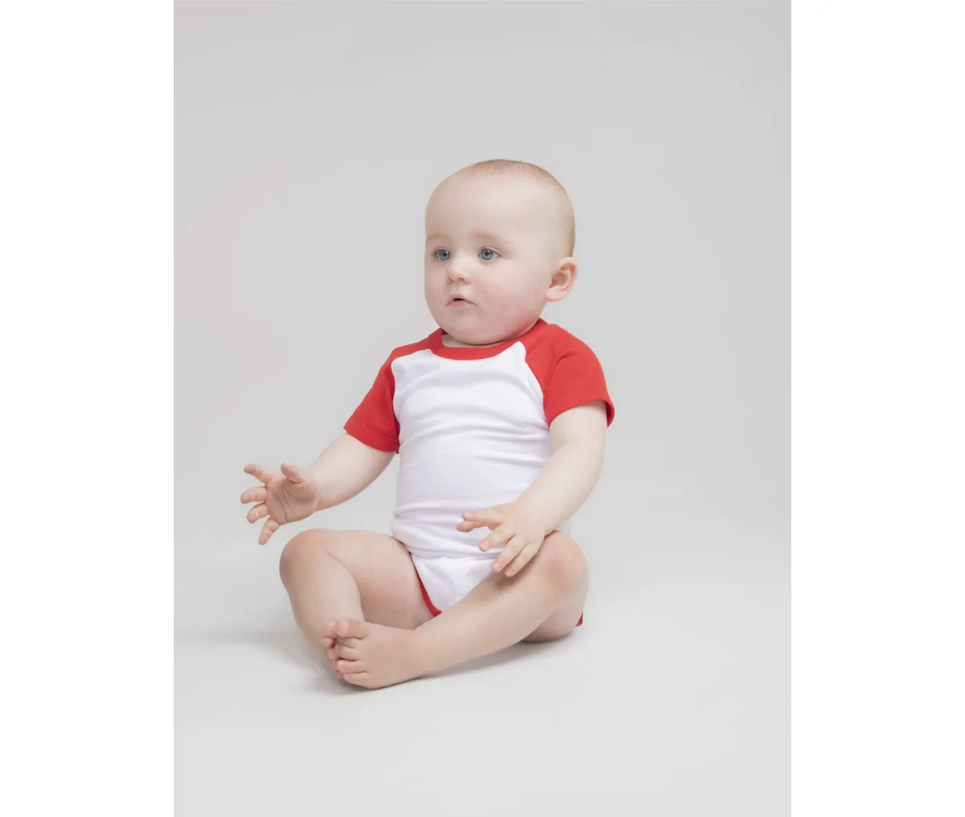 Short Sleeved Baseball Bodysuit — te personaliseren Baby & kind van Larkwood
