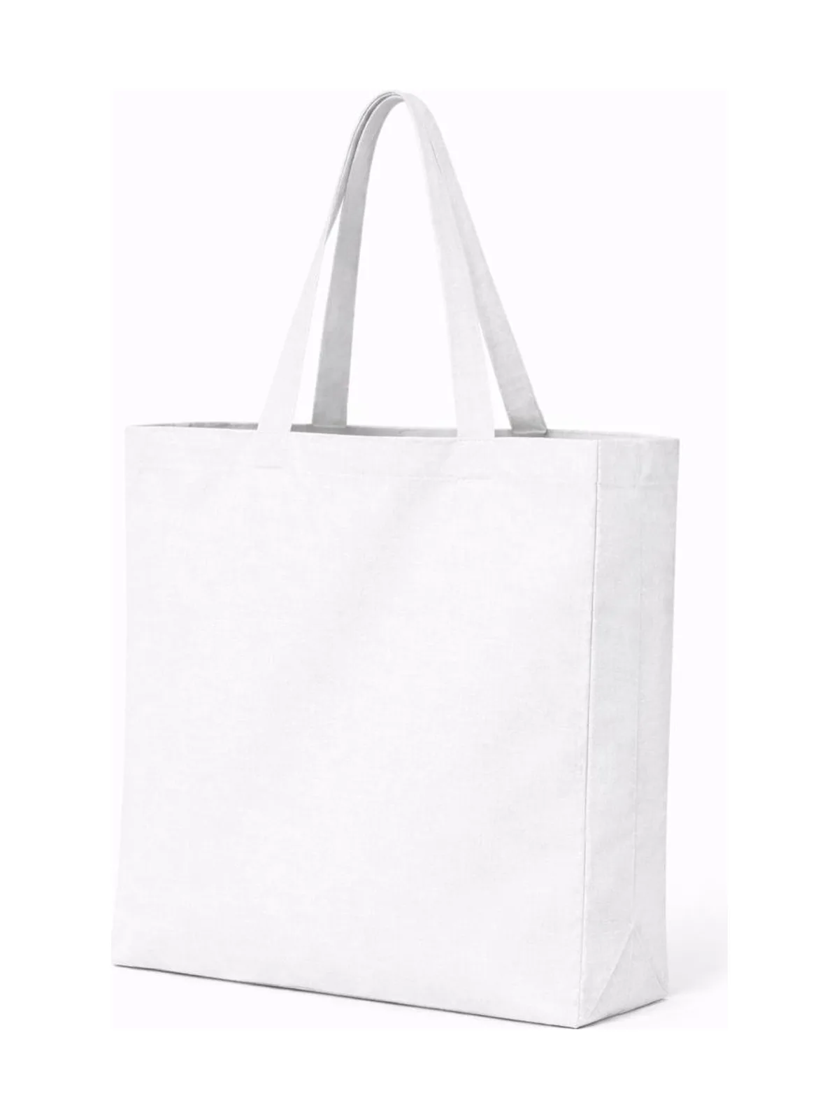 Recycled Tote Bag With Gusset — WHITE