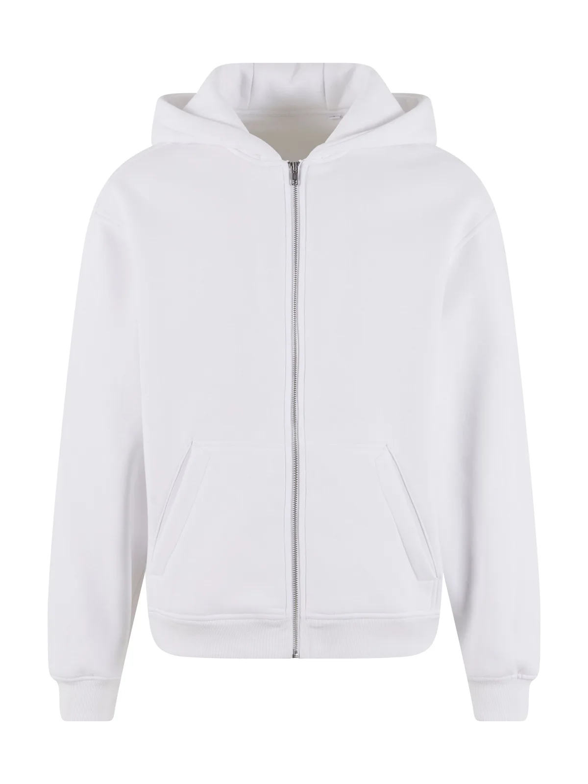 Oversized Zip Hoody — WHITE
