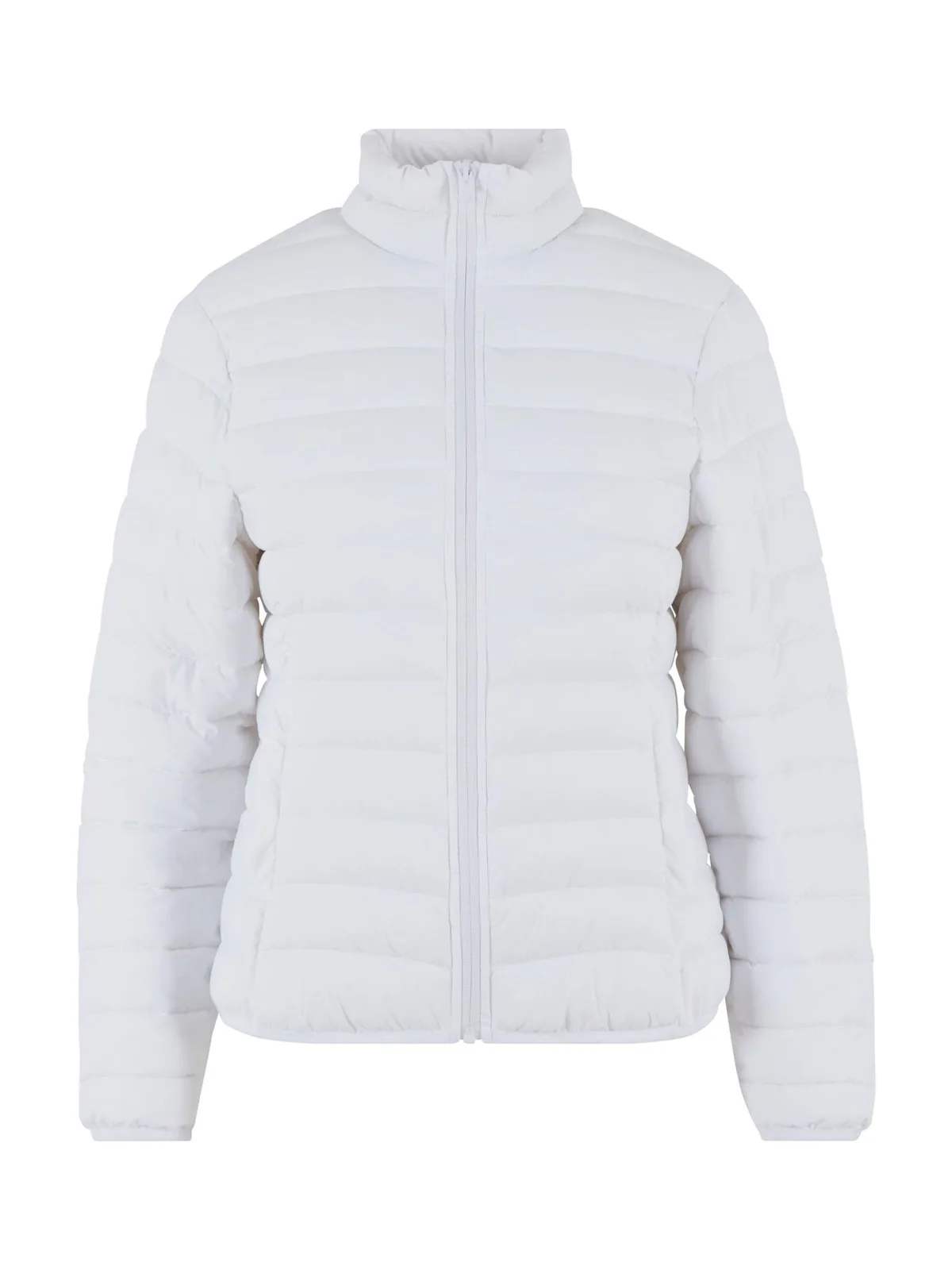Ladies Light Puffer Jacket — WHITE
