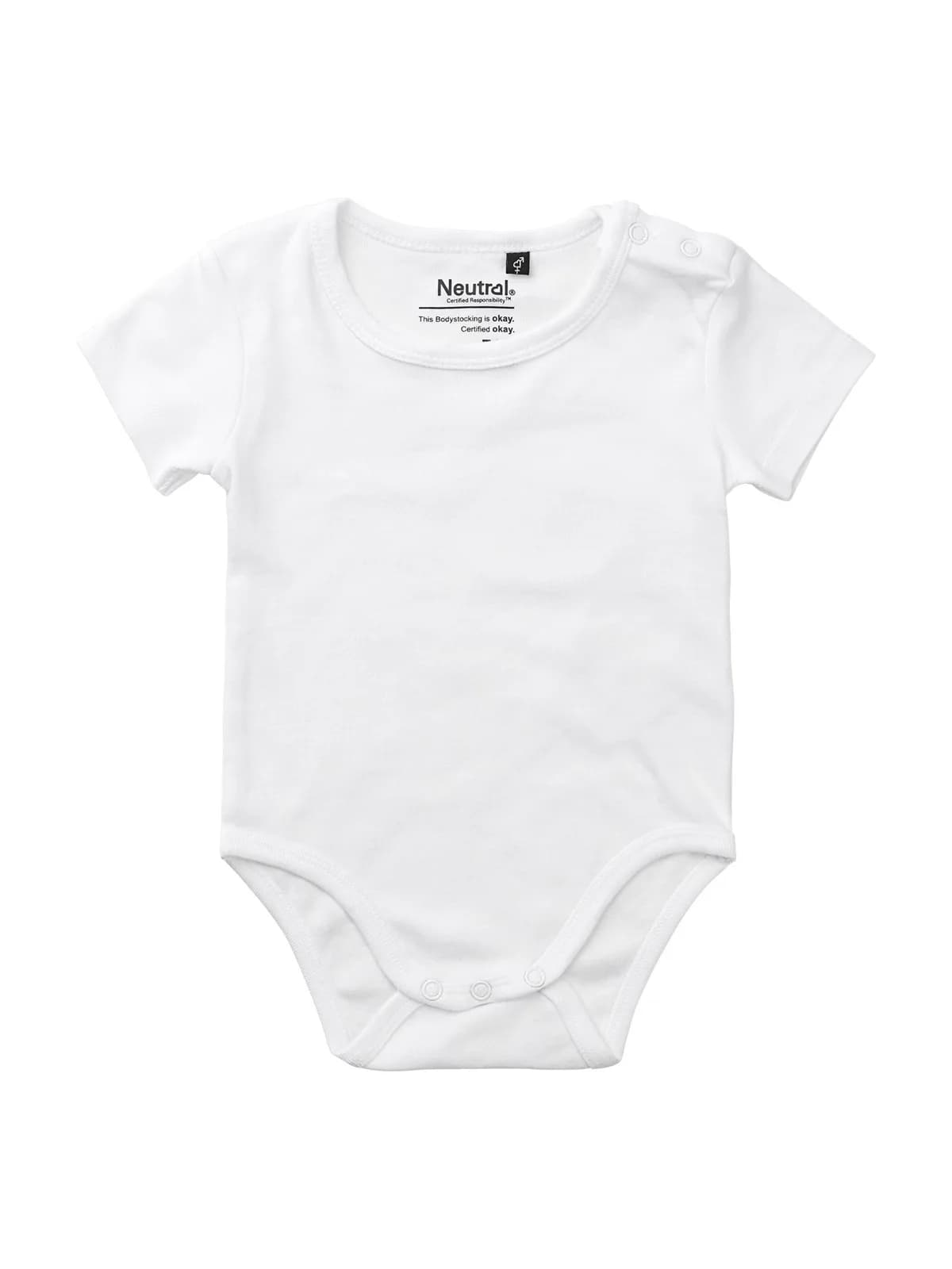 Babies Short Sleeve Bodystockings — WHITE