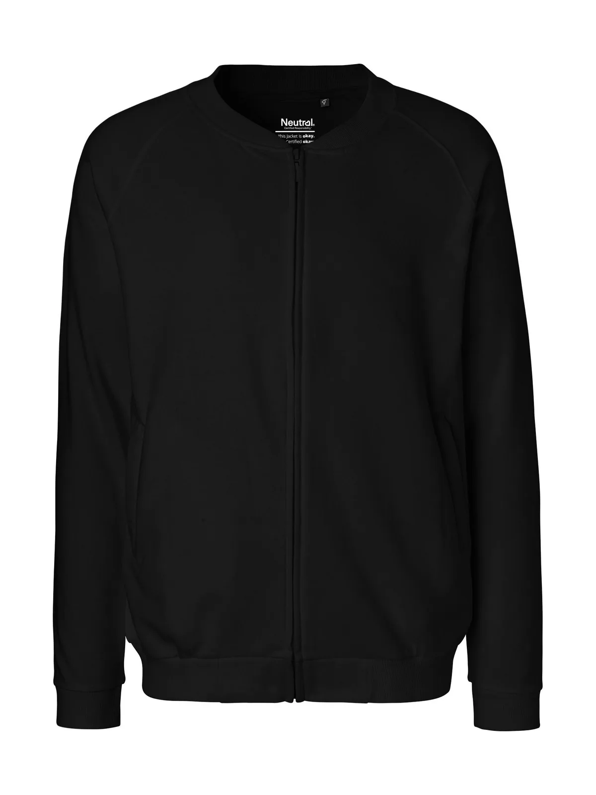 Unisex Jacket With Zip — BLACK