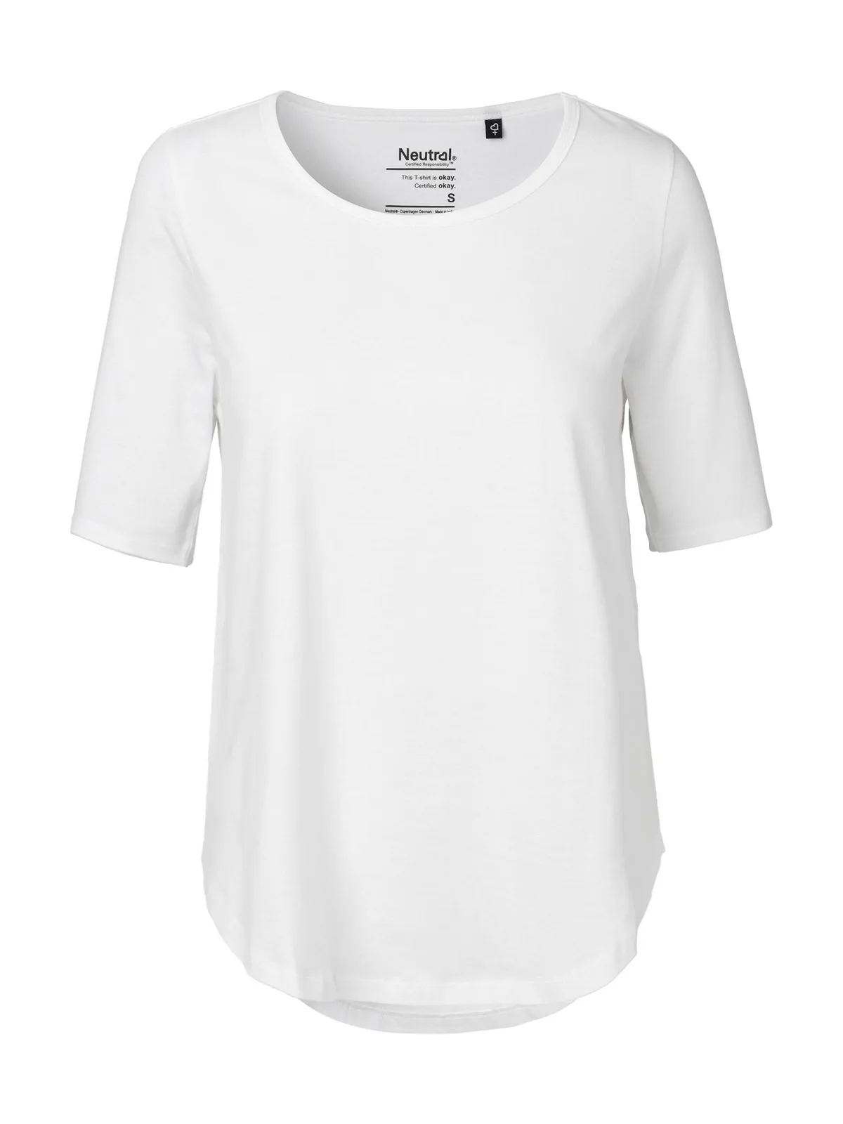 Ladies Half Sleeve T-Shirt — WHITE