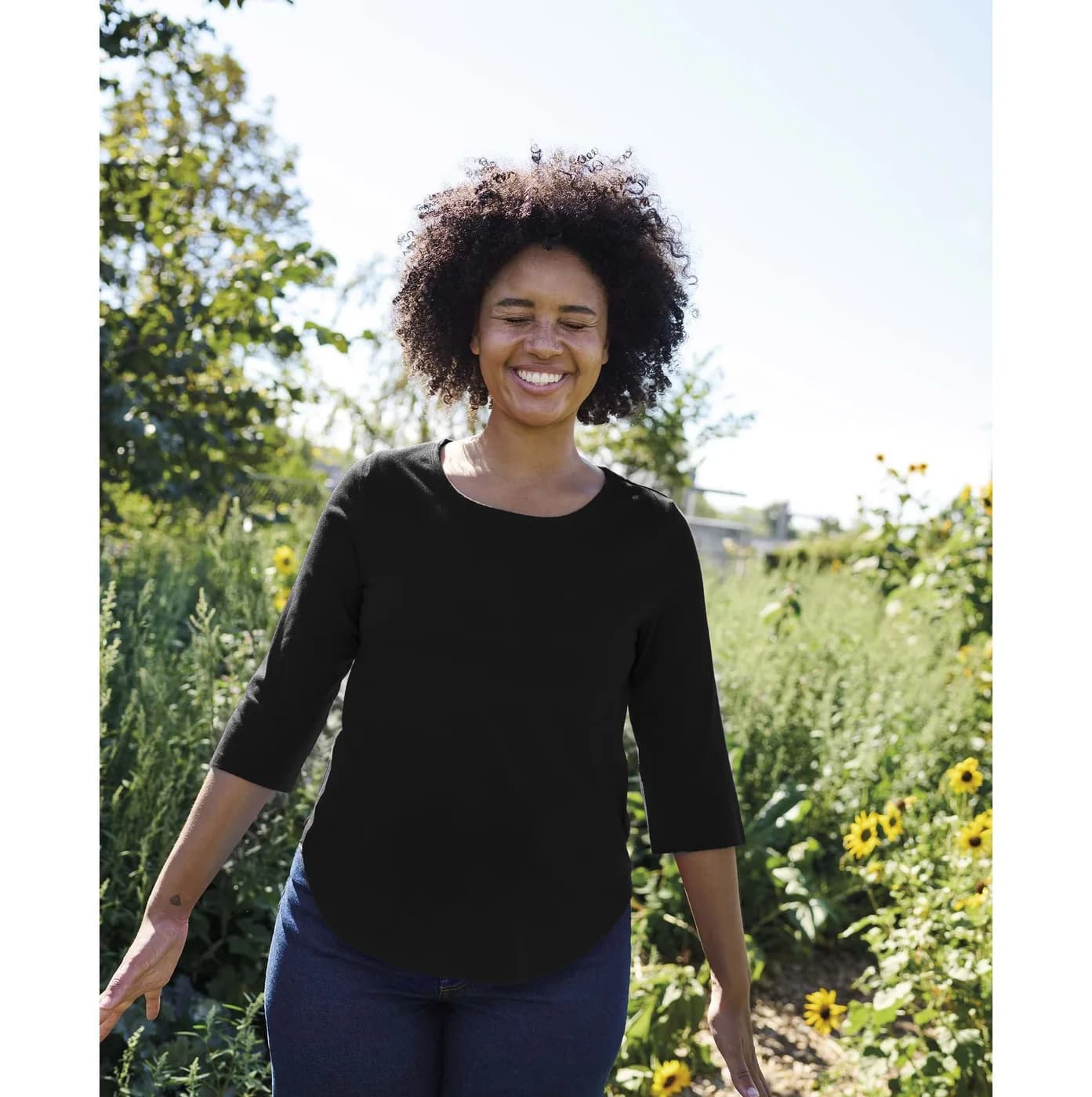 Ladies Three Quarter Sleeve T-Shirt — customisable T-shirts by Neutral
