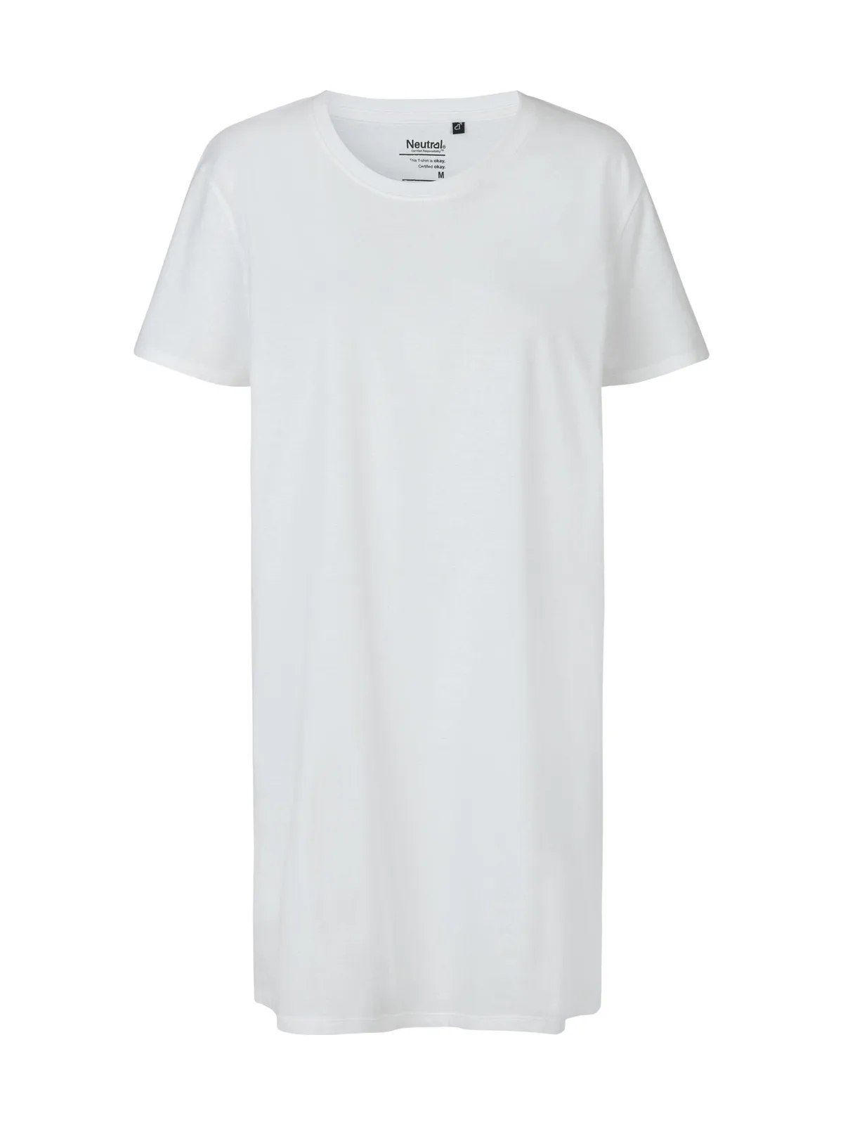 Ladies Long Length T-Shirt — WHITE