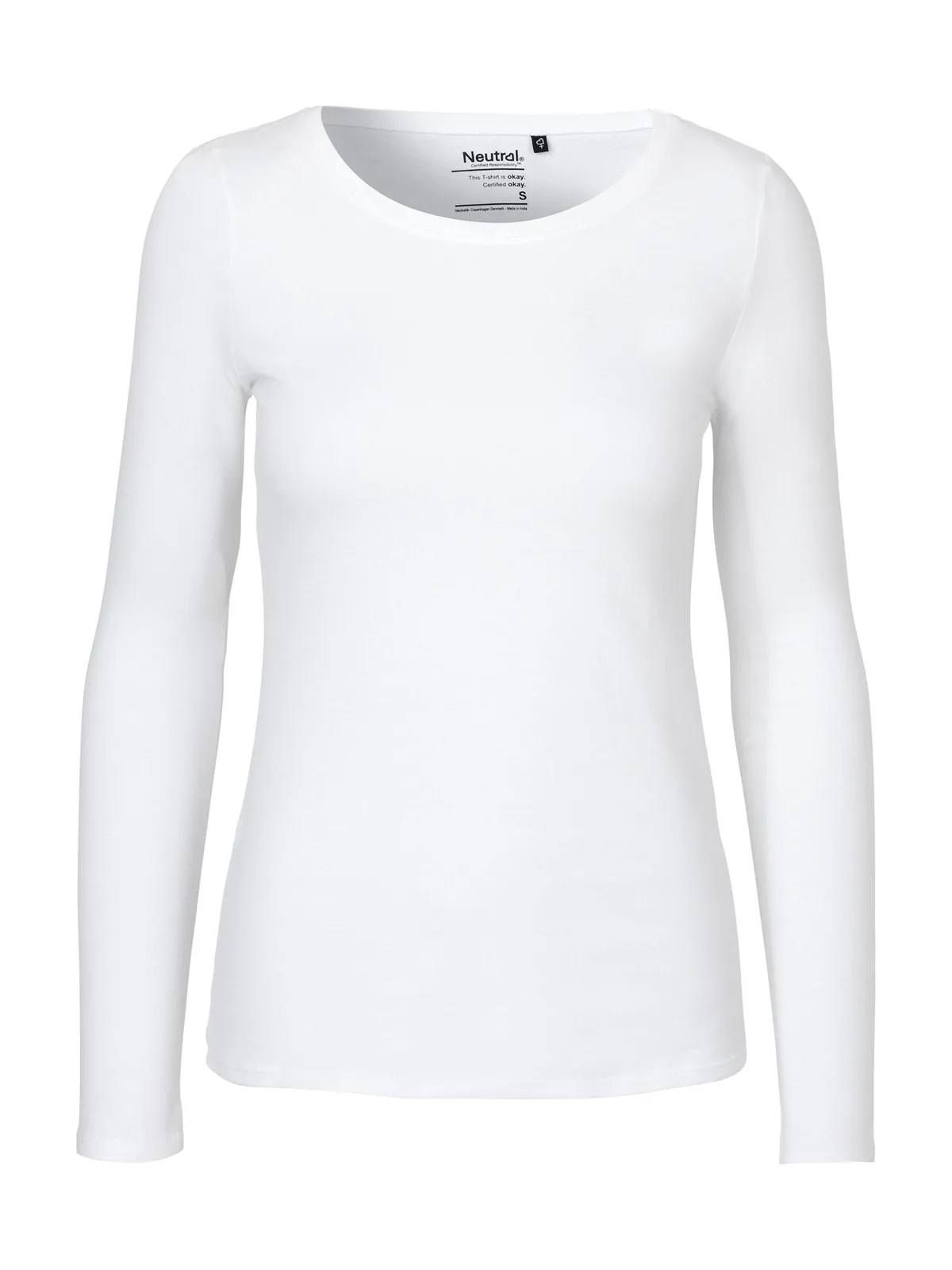 Ladies Long Sleeve Tee-Shirt — WHITE