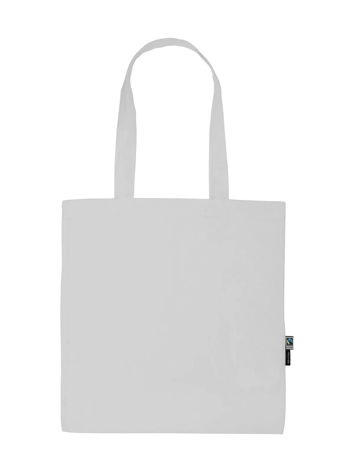 Shopping Bag, Long Handles — WHITE