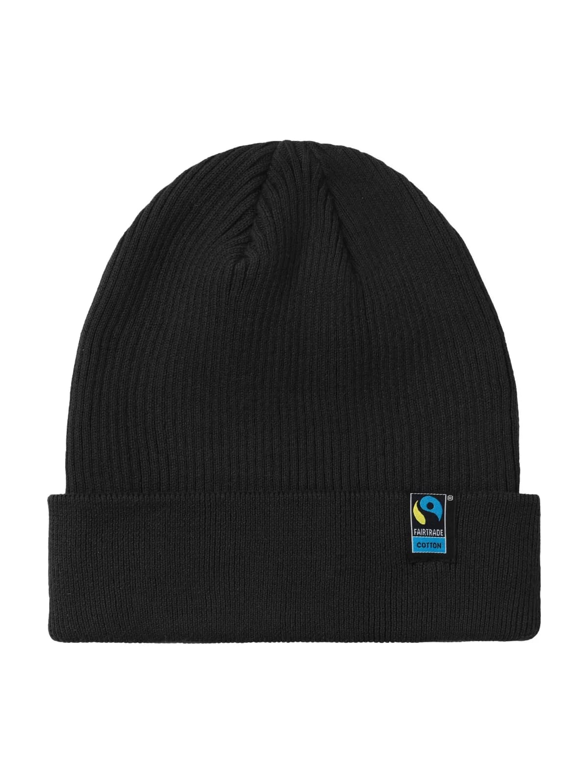 Mixed Knit Beanie — BLACK