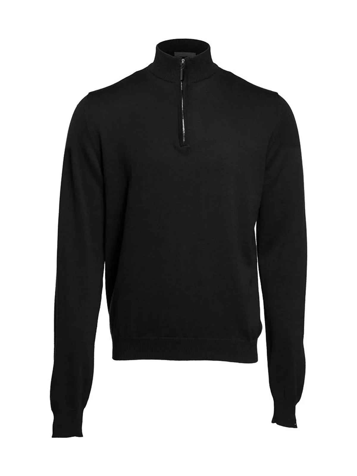 Quarter Zip Jumper — BLACK