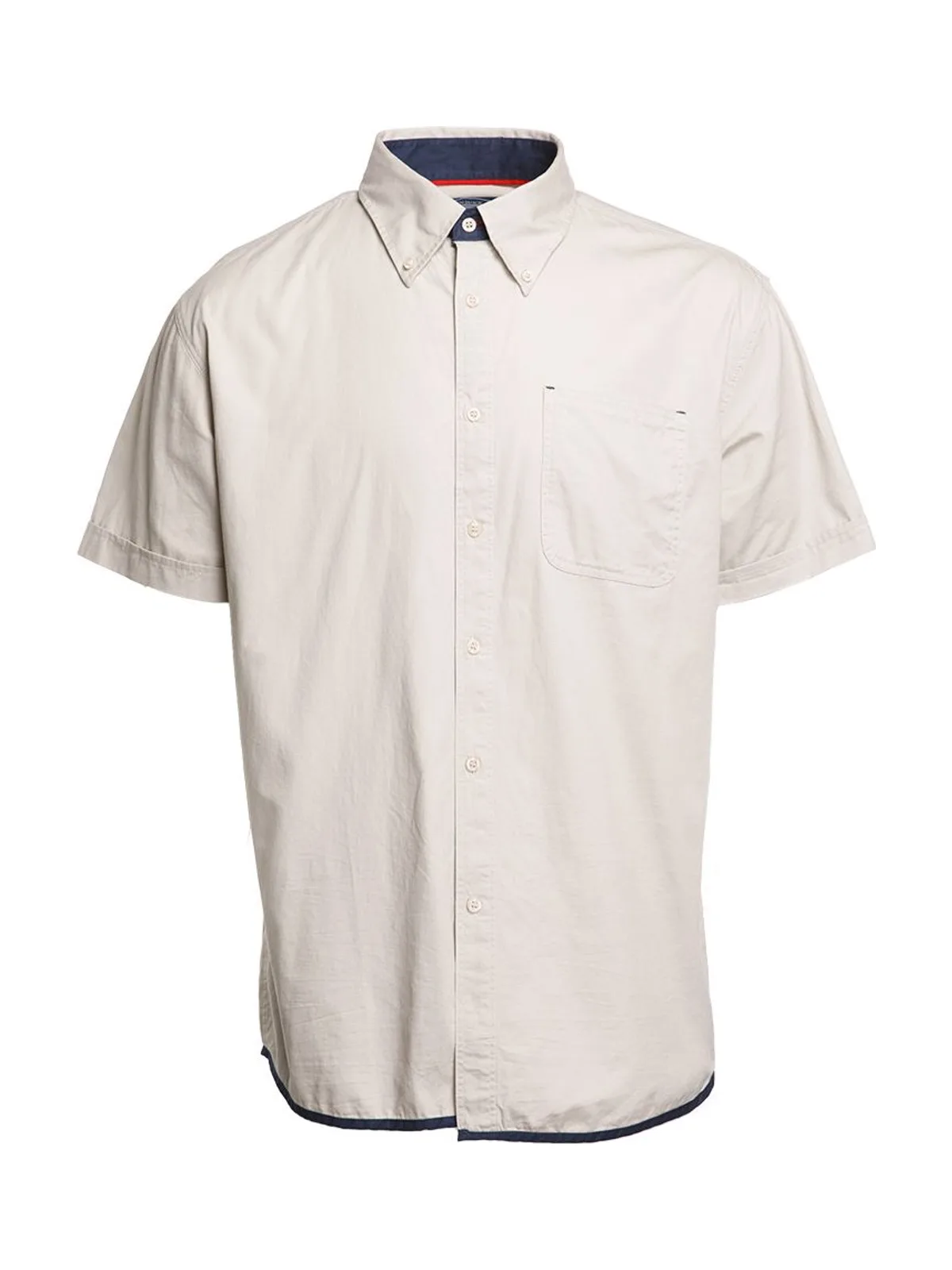 Camicia maniche corte Brandy — BEIGE/NAVY
