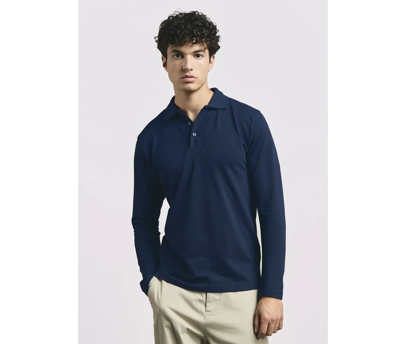 Men’s Long Sleeve Heavy Polo — Polos Promodoro à personnaliser