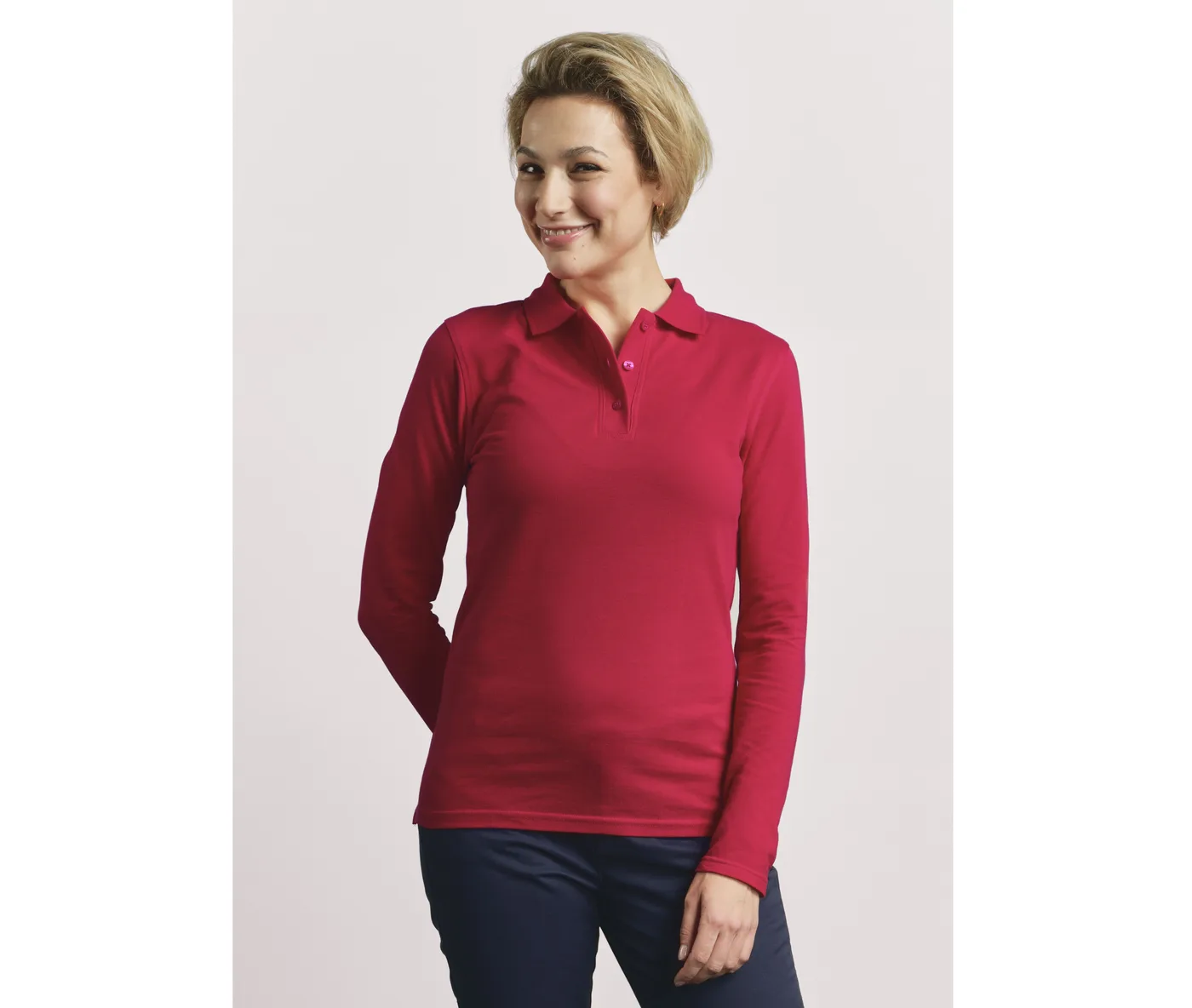 Women’s Long Sleeve Heavy Polo — Polos Promodoro à personnaliser