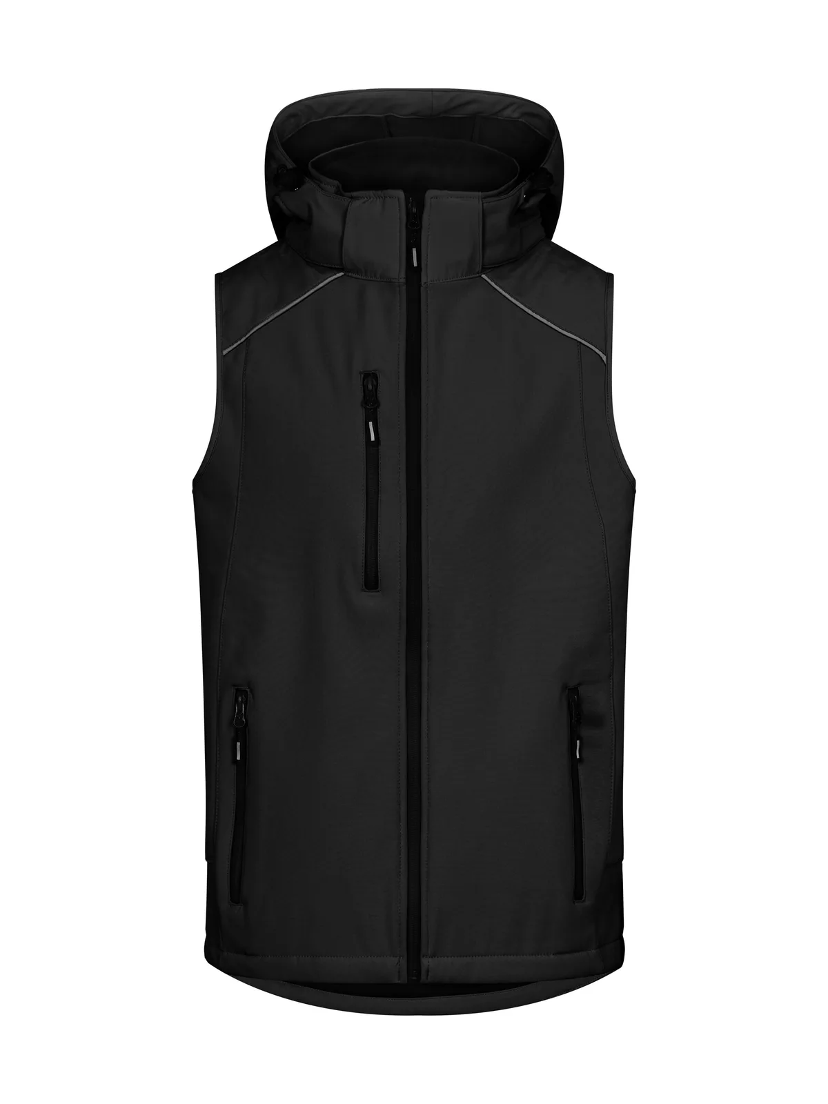 Men's Softshell Vest — BLACK