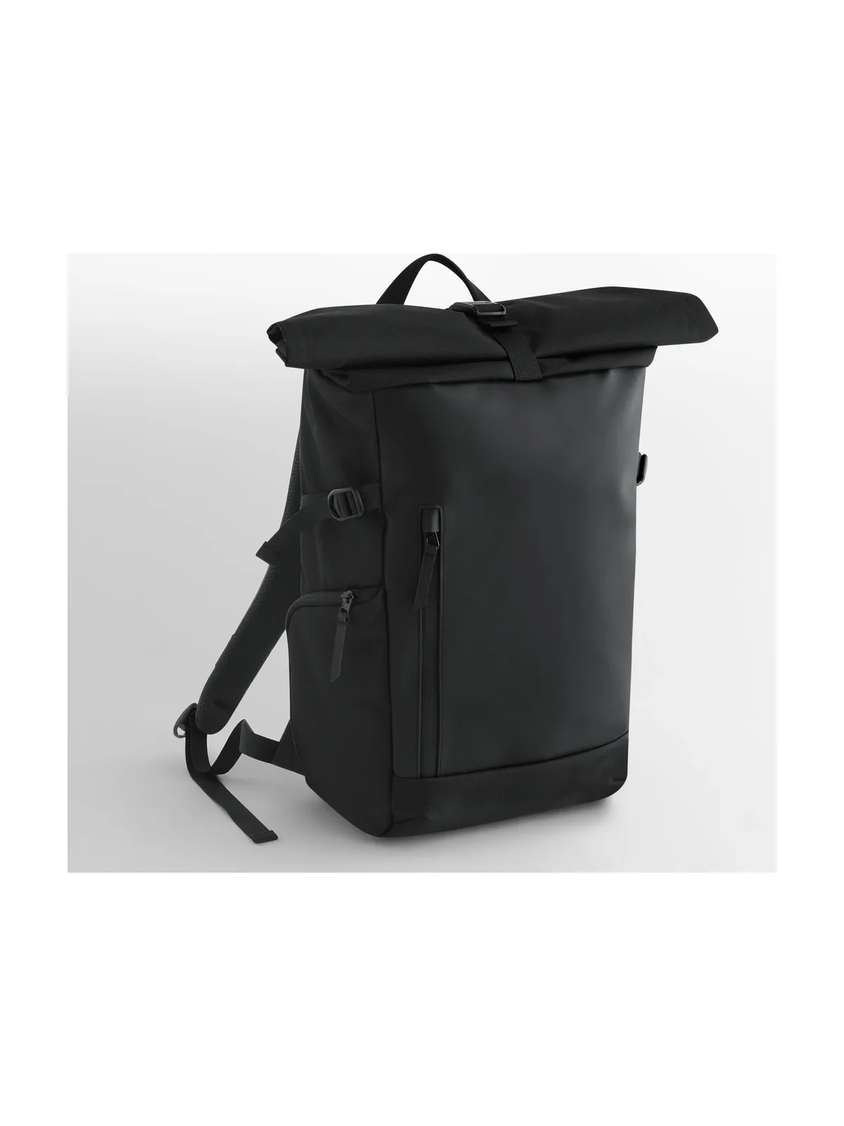 Zürich Roll-Top Backpack — BLACK