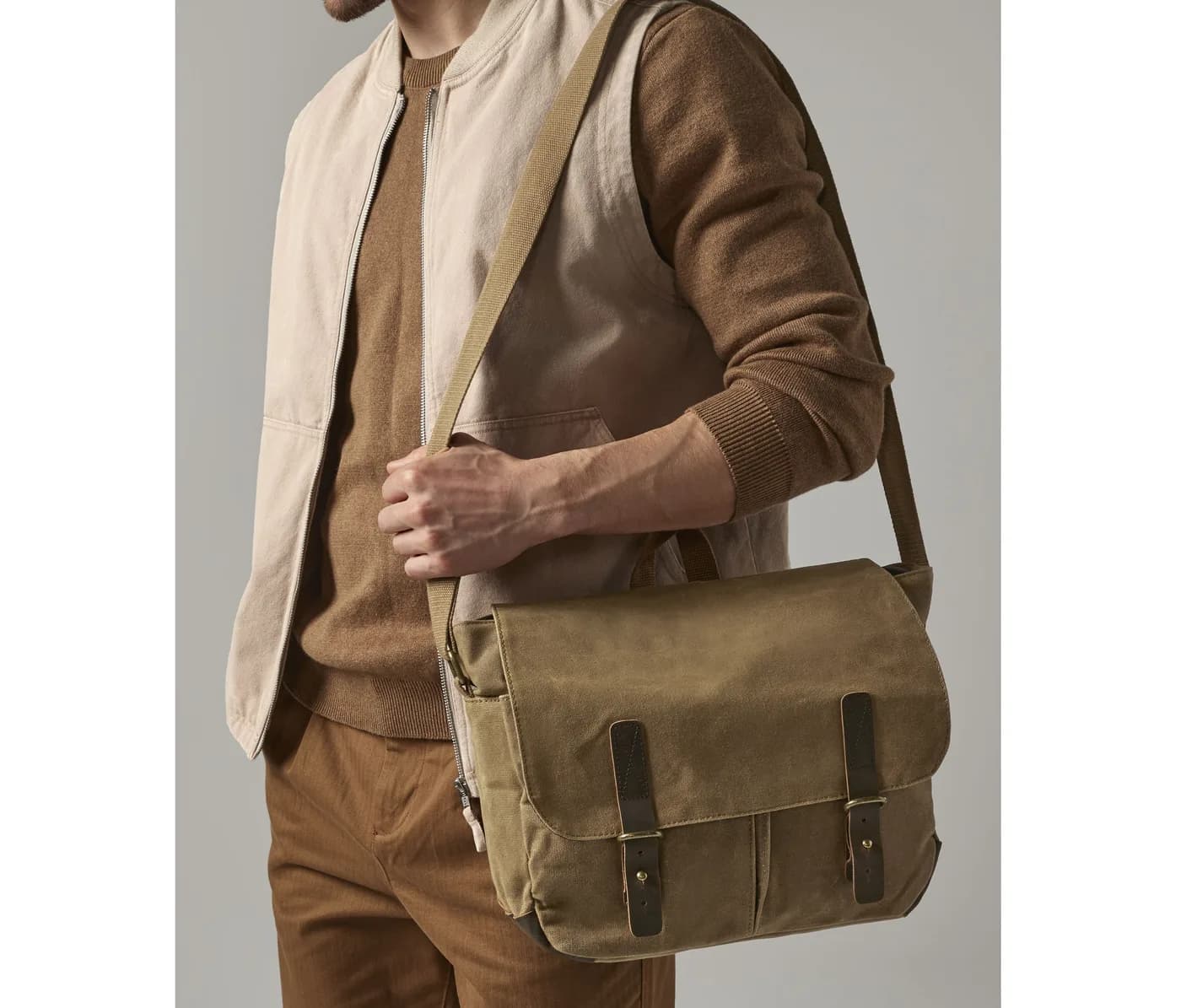 Heritage Waxed Canvas Messenger — customisable Bags & luggage by Quadra