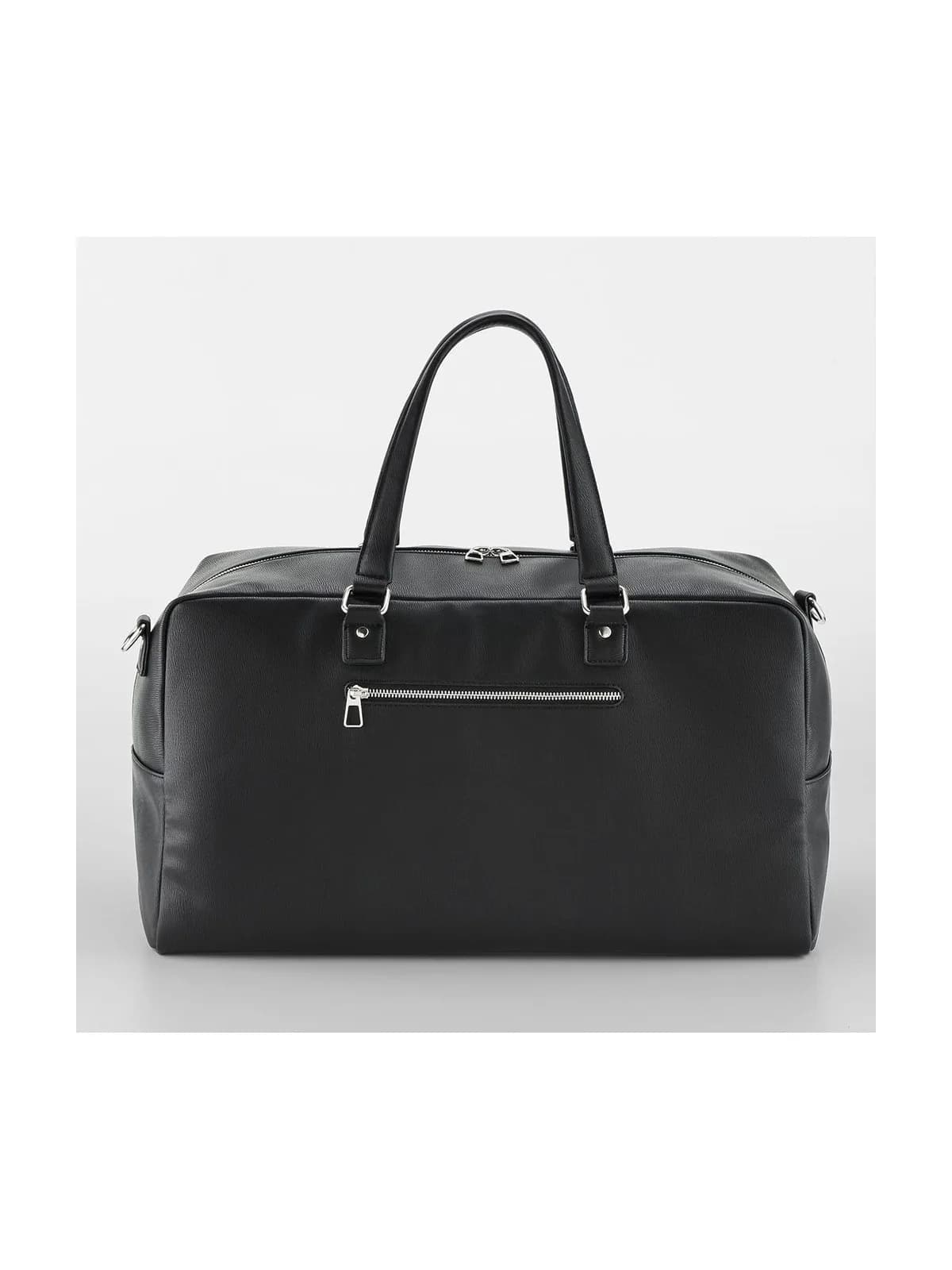 Tailored Luxe Pu Weekender — BLACK