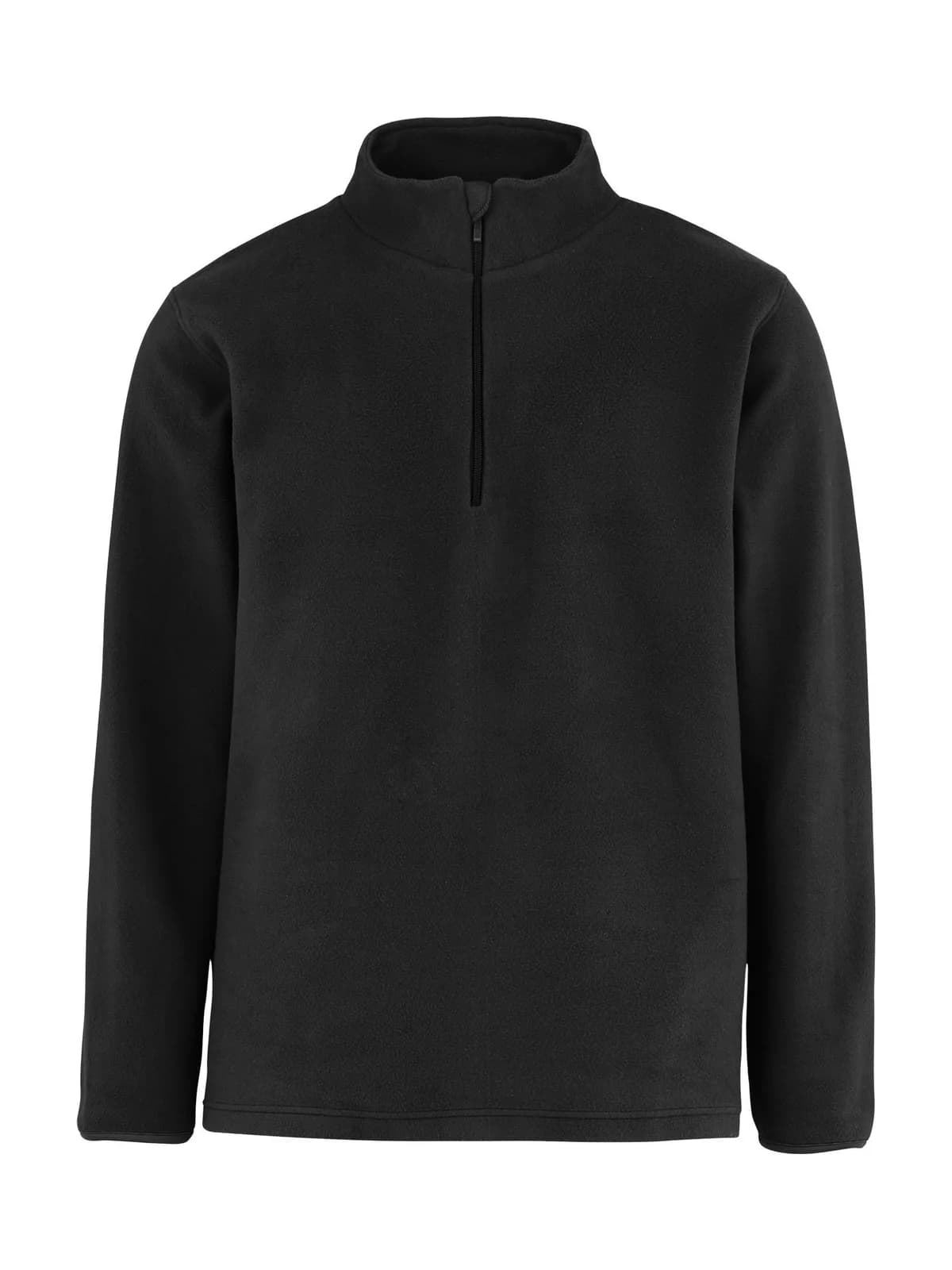 Recycled Fleece Quarter Zip — BLACK