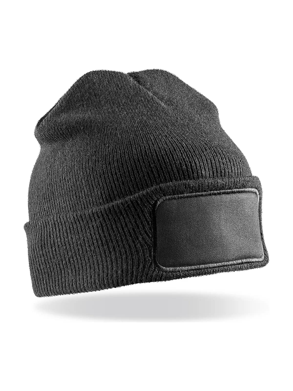 Double Knit Printers Beanie — BLACK
