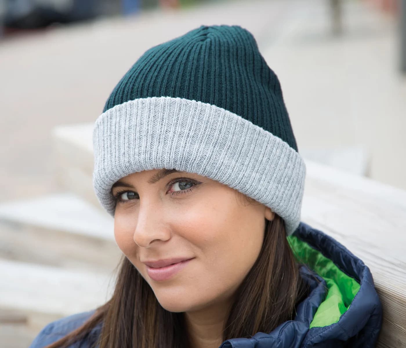 Double Layer Knitted Hat — customisable Beanies & winter by Result
