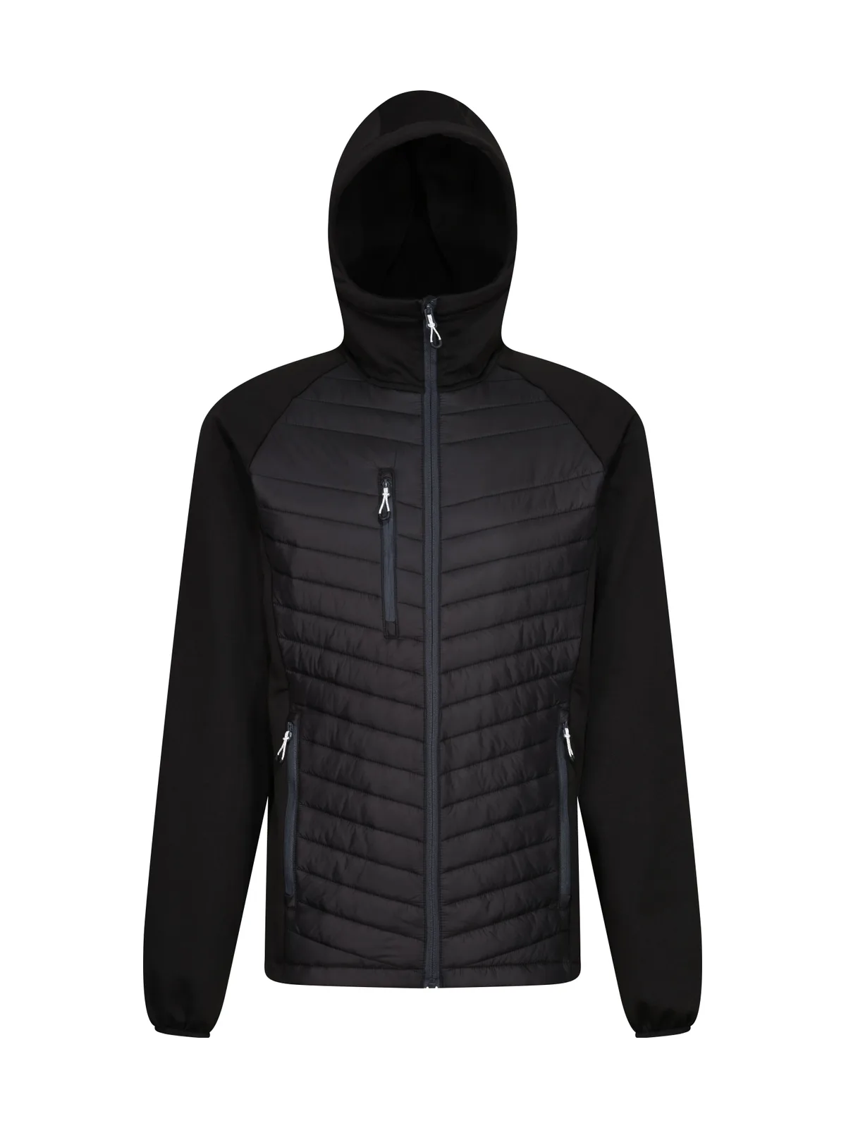 Men's Navigate Hybrid Jacket — BLACK / SEAL GREY