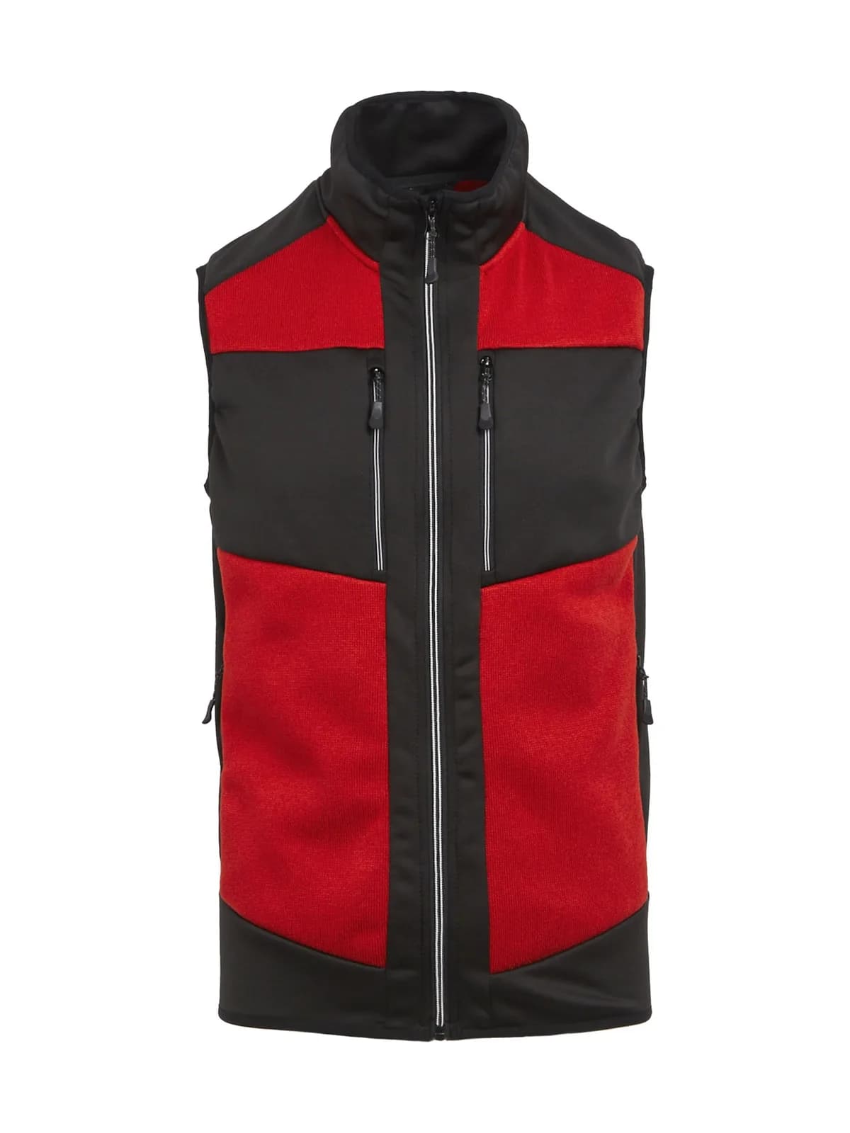 E-Volve Knit Effect Stretch Bodywarmer — CLASSIC RED / BLACK