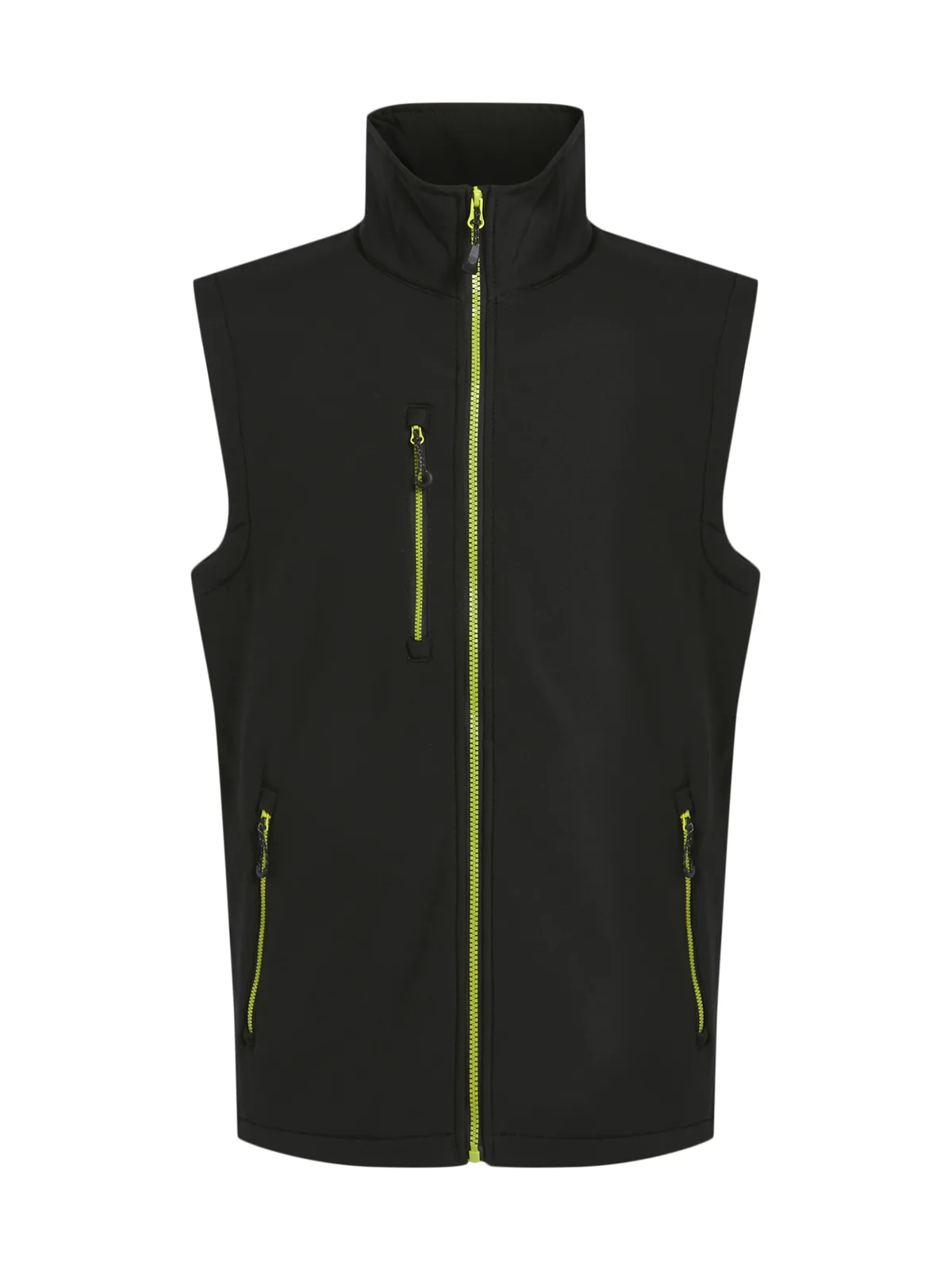Navigate 2 Layer Softshell Bodywarmer — BLACK / LIME