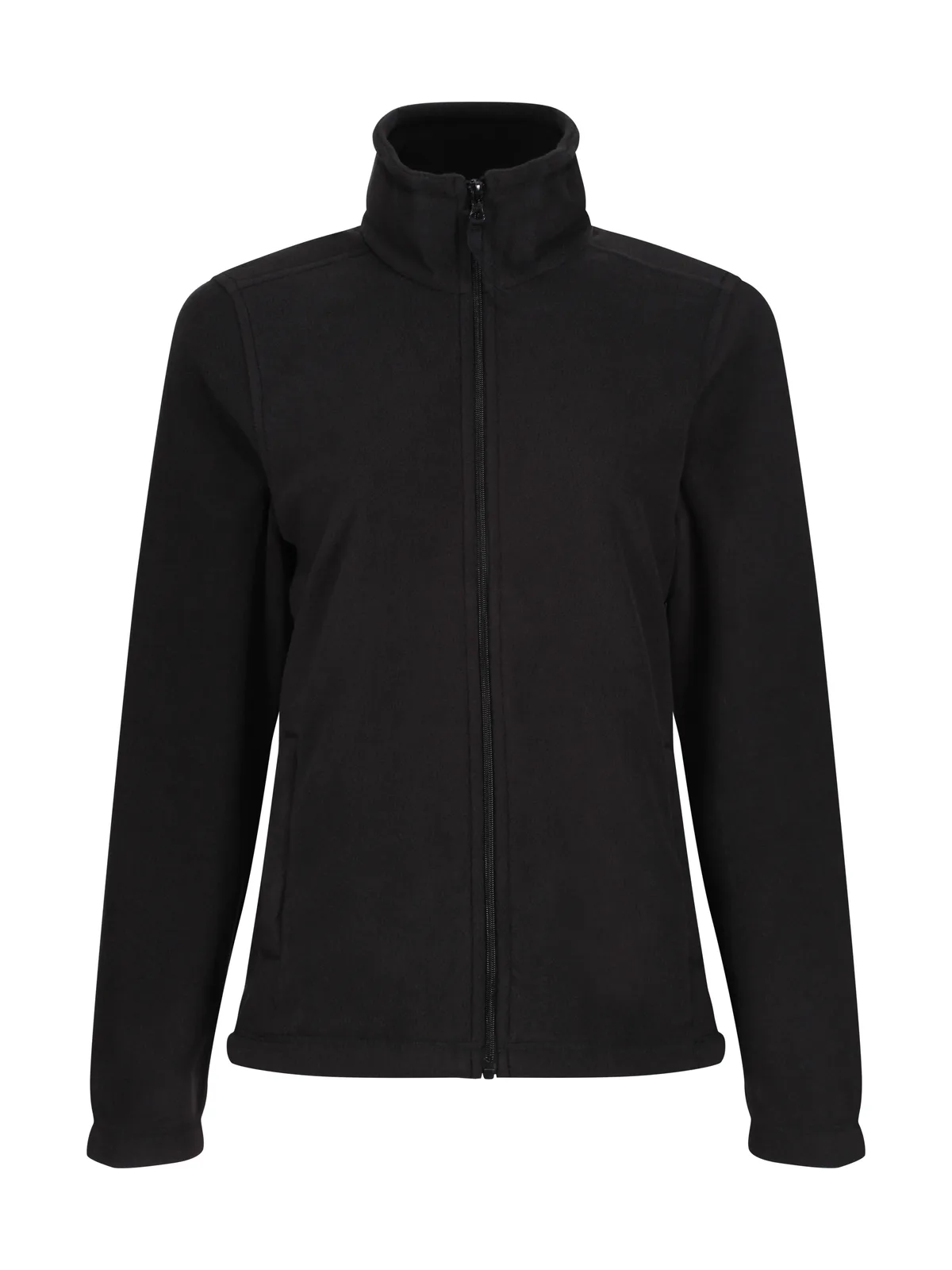 Women's Micro Full Zip Fleece — BLACK