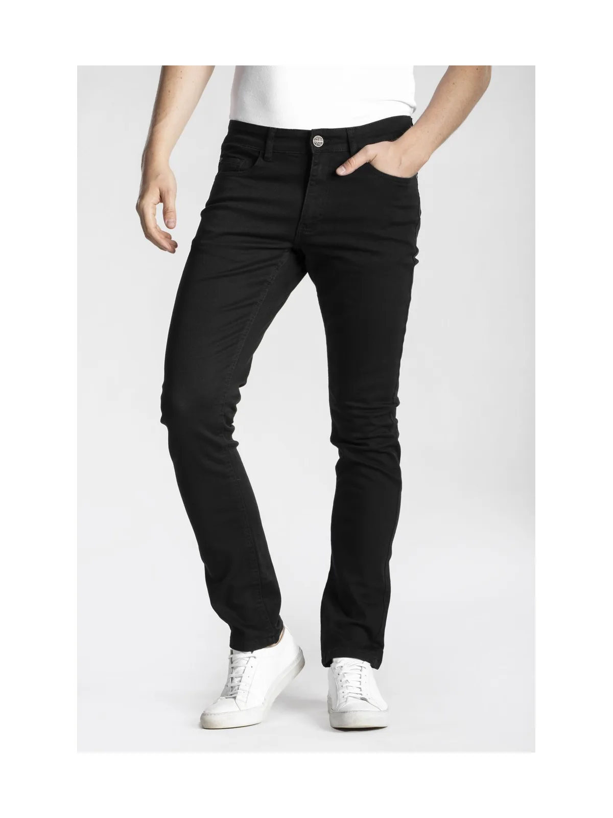 Herrenjeans Slim Fit Stretch — BLACK