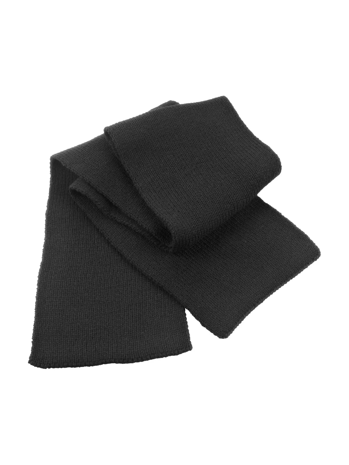 Classic Heavy Knit Scarf — BLACK