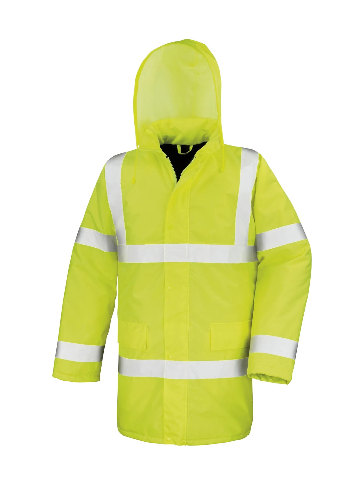 Hi-Vis Motorway Safety Coat — FLUO YELLOW