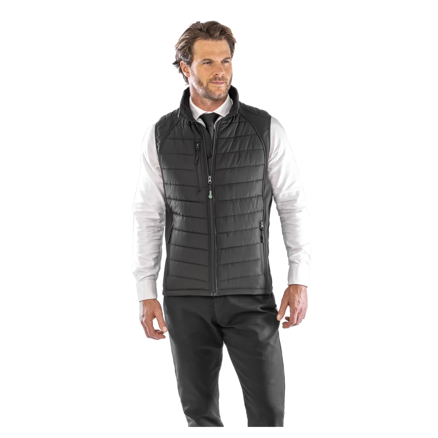 Black Compass Padded Softshell Gilet — customisable Jackets & outerwear by Result