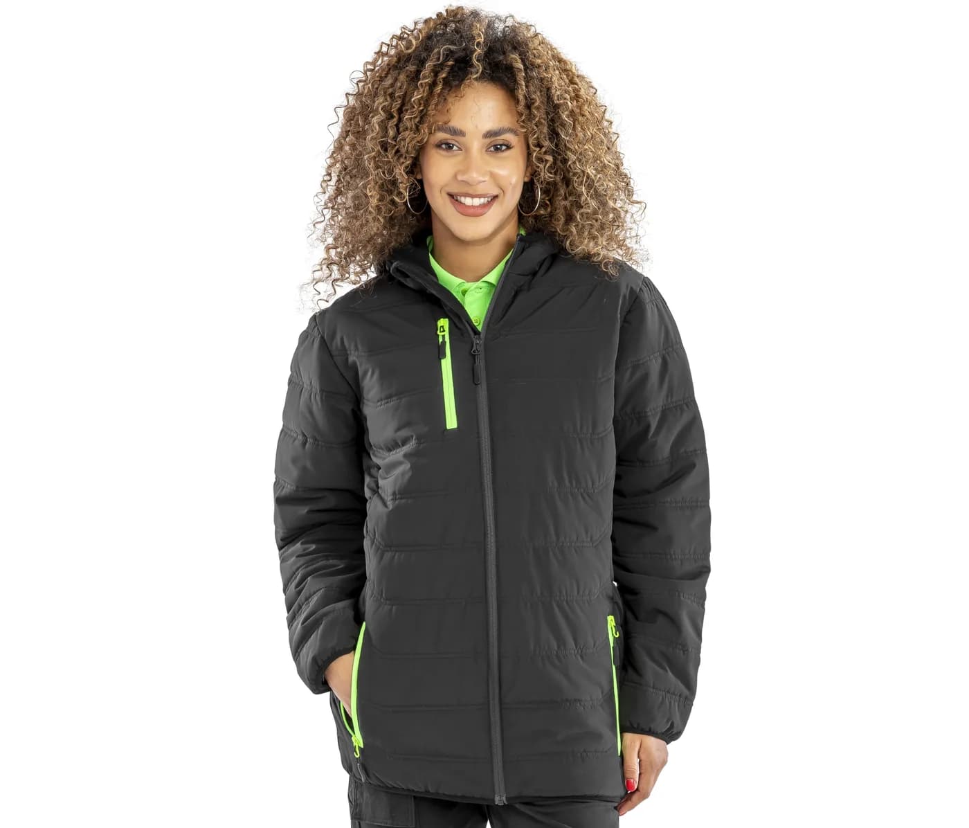 Black Compass Padded Winter Jacket — te personaliseren Jassen & buitenkleding van Result