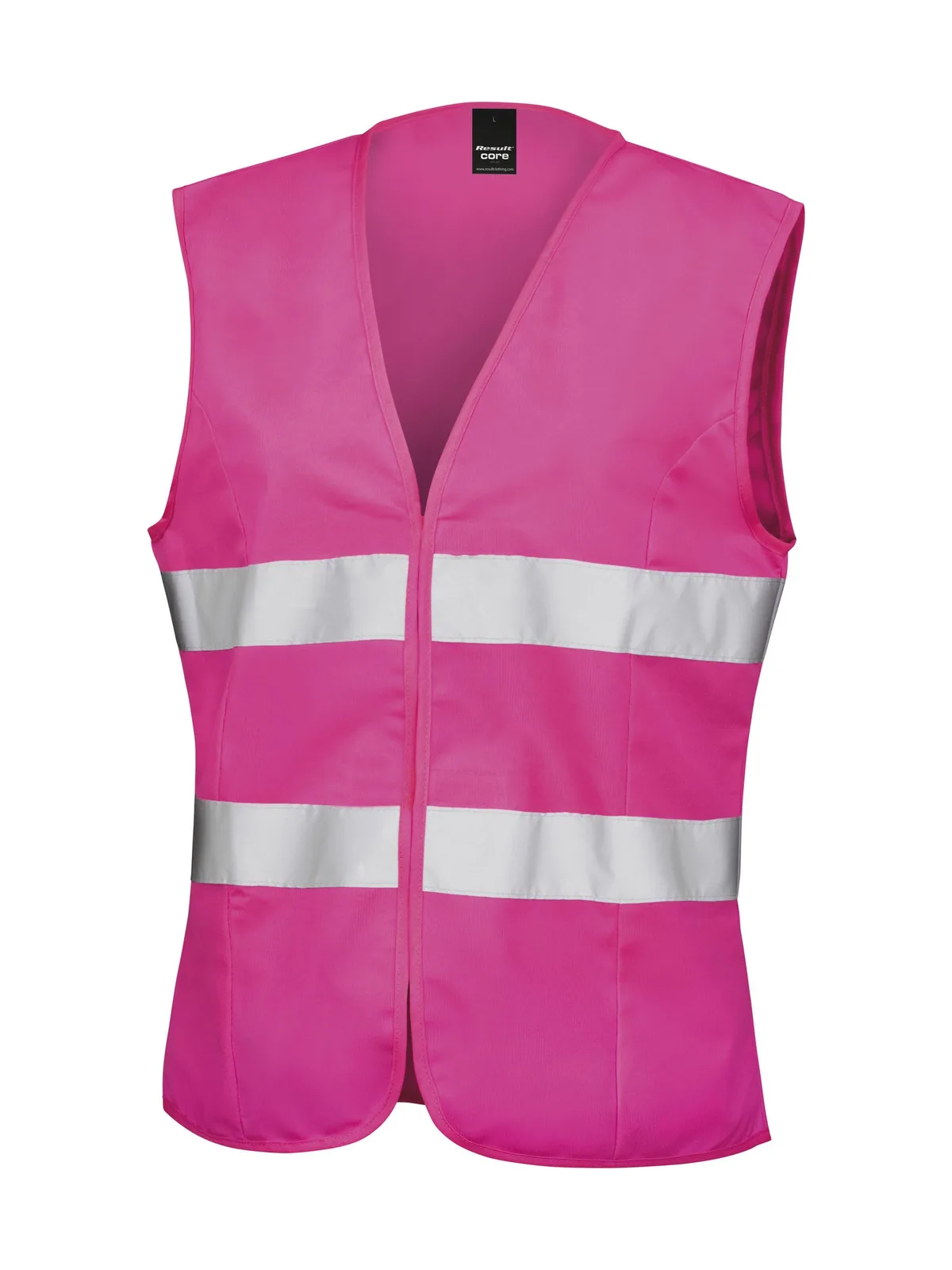Womens Enhanced Visibility Fitted Tabard — FLUO PINK