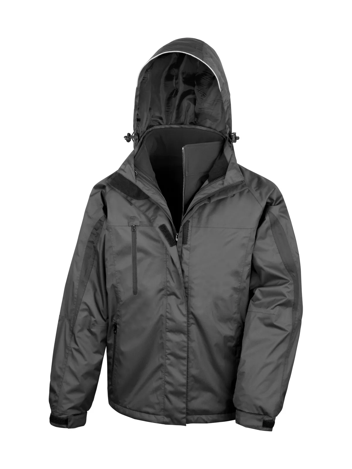 Mens 3-In-1 Journey Jacket With Softshell Inner — BLACK