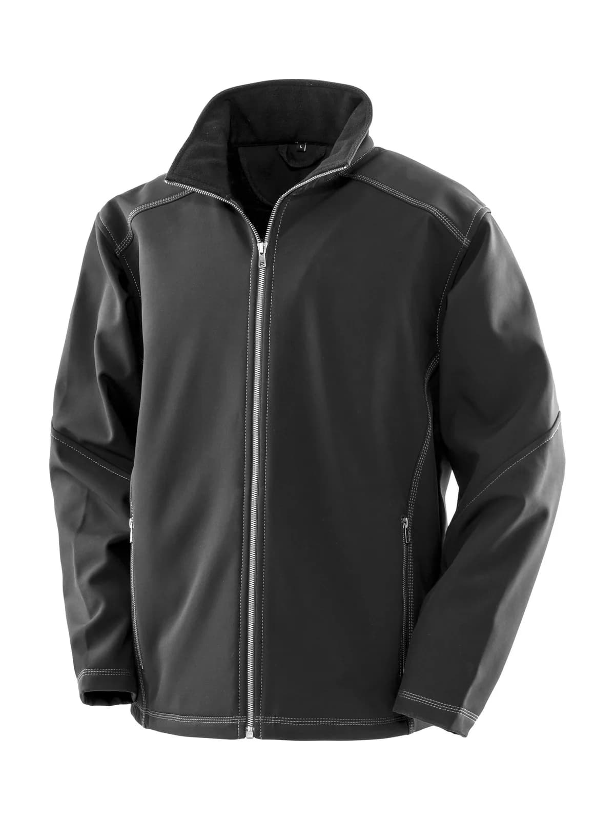 Mens Treble Stitch Softshell — BLACK