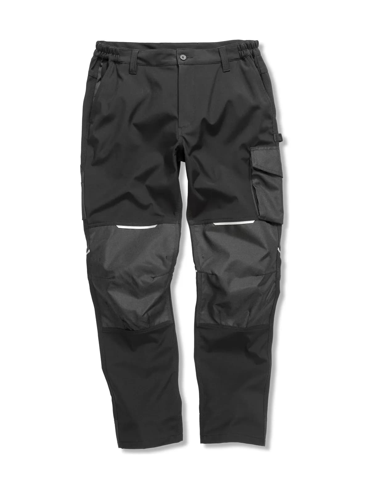 Slim Softshell Work Trousers — BLACK