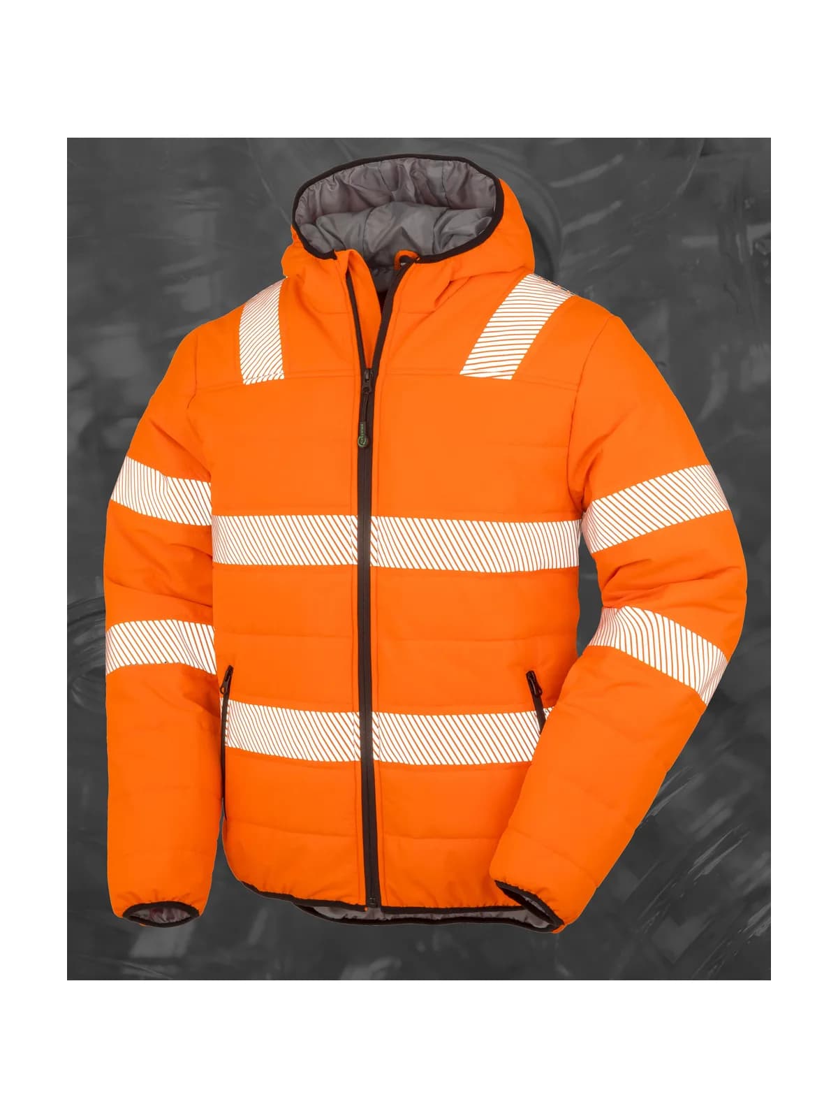 Recycled Ripstop Padded Safety Jacket — FLUO ORANGE