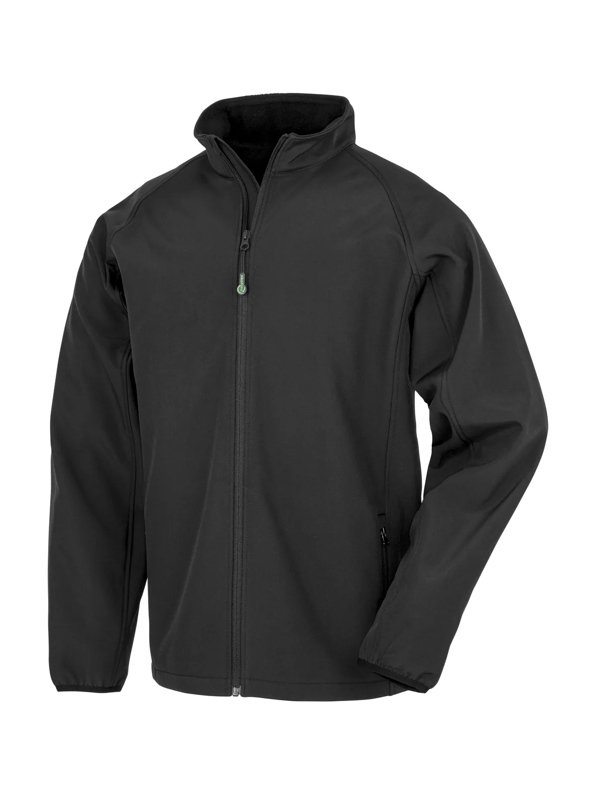 Recycled 2-Layer Printable Junior Softshell Jacket — BLACK