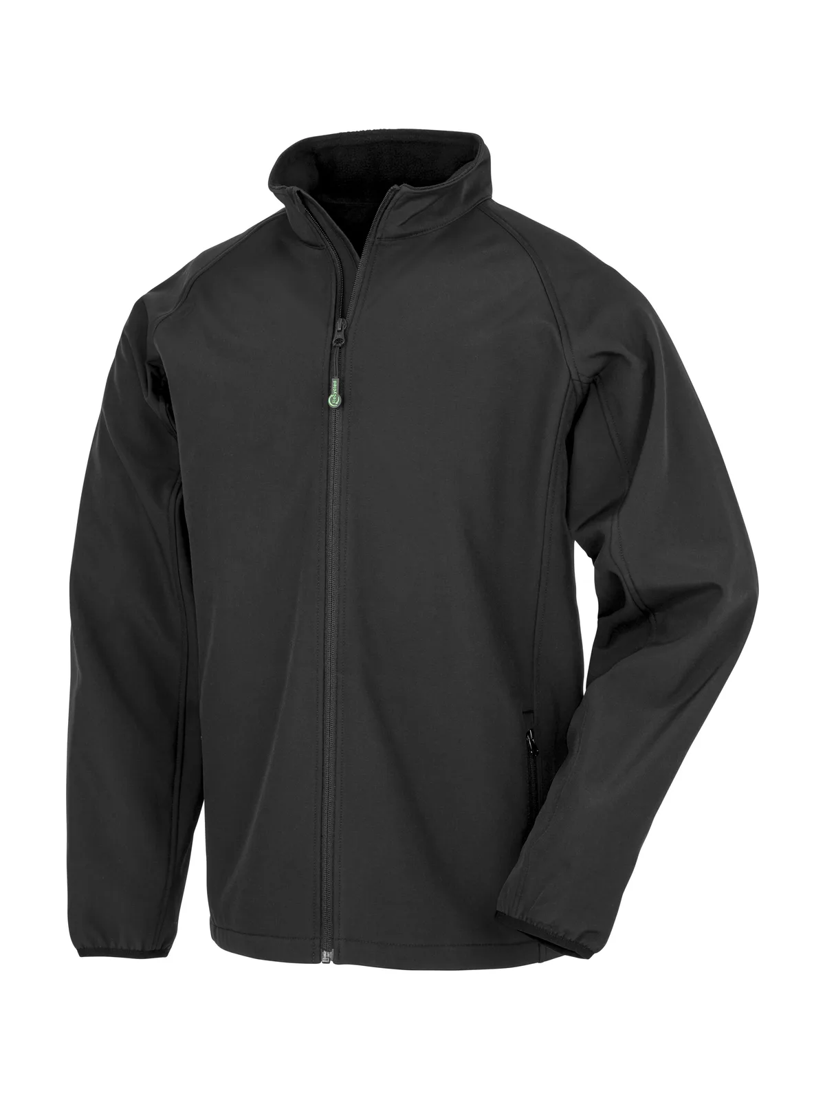 Mens Recycled 2-Layer Printable Softshell Jacket — BLACK