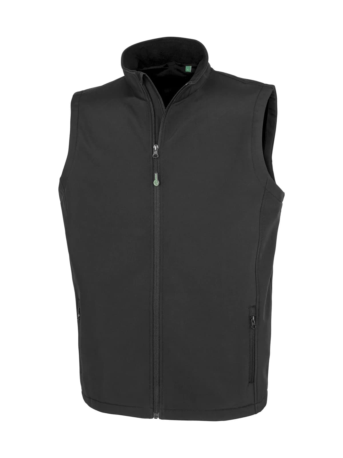 Mens Recycled 2-Layer Printable Softshell Bodywarmer — BLACK
