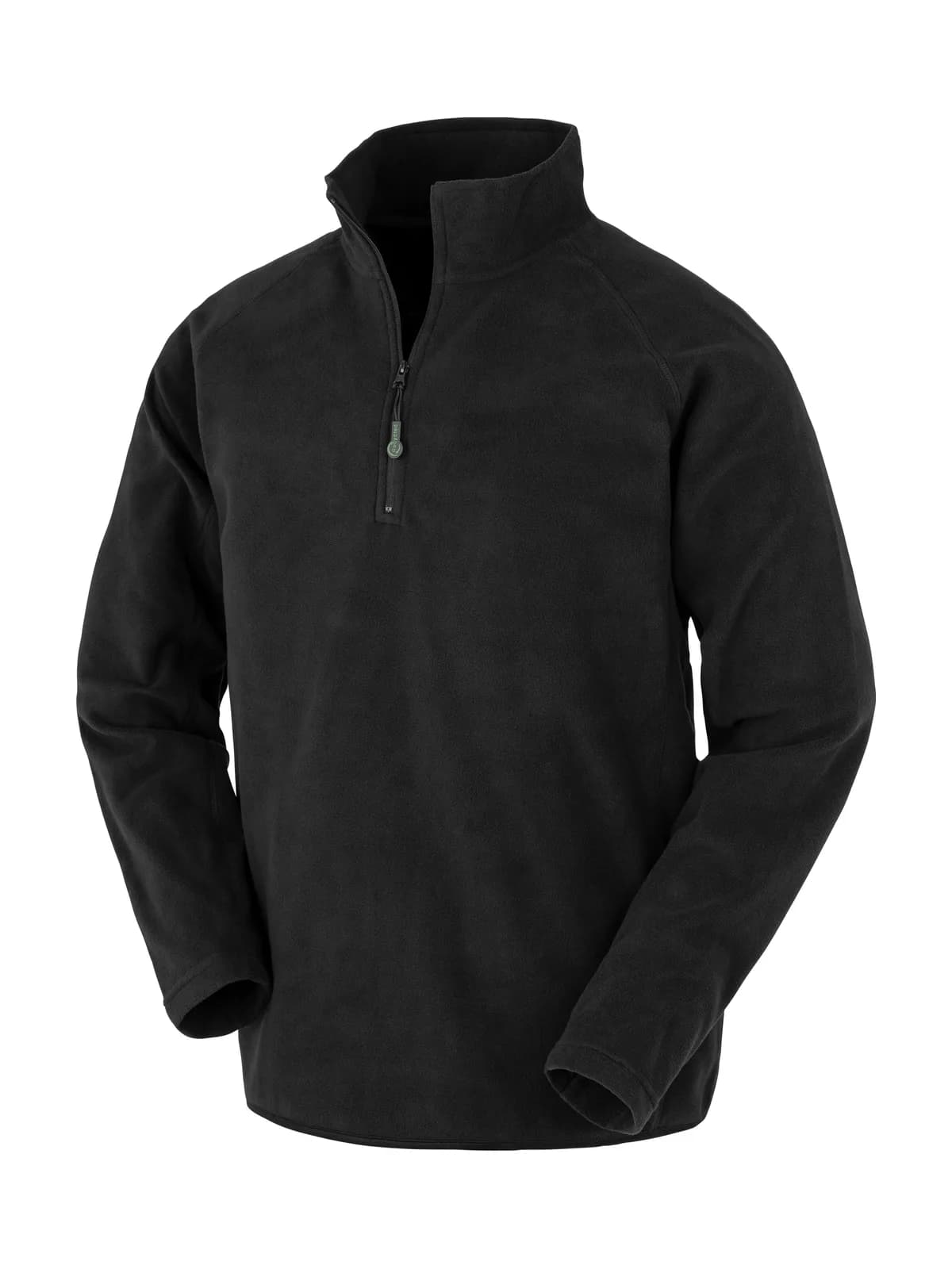 Recycled Microfleece Top — BLACK